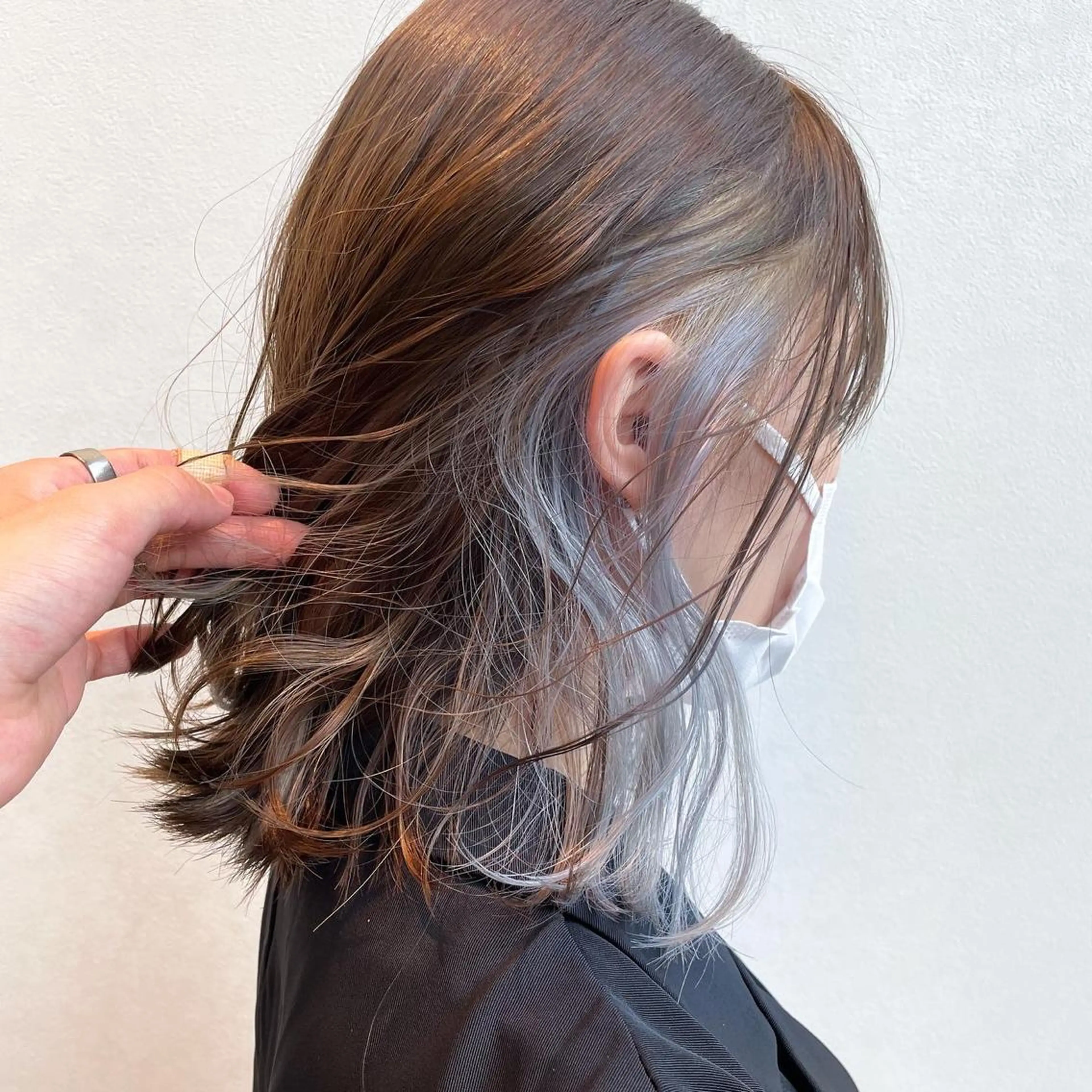 ミディアム カラー シルバー ヘアカラー 髪質改善/ブリーチ 田代 龍我のヘアスタイル