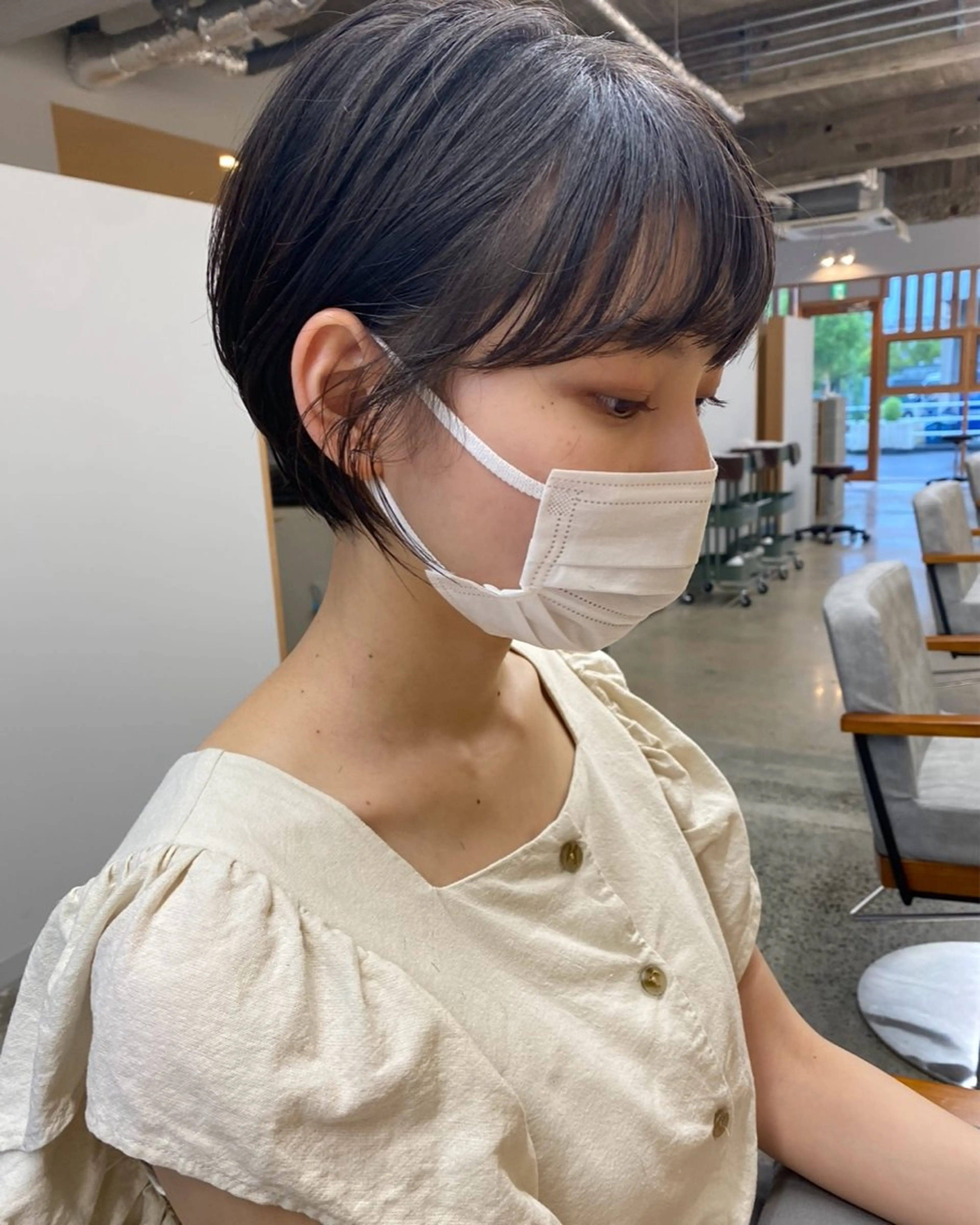 ショート 髪質改善 小顔カット トリートメント カット ヘアカラー トリートメント やまぐち もえかのヘアスタイル