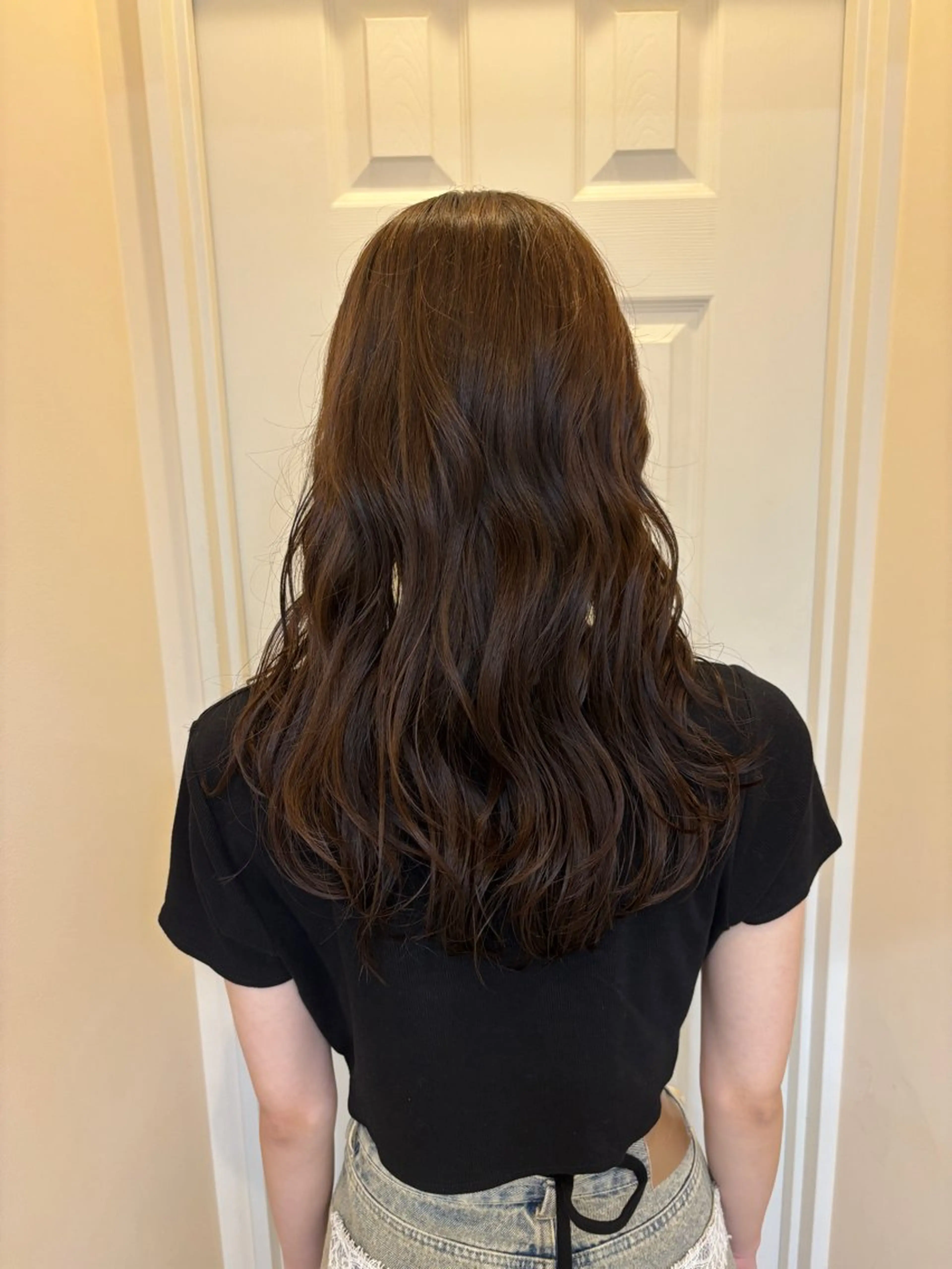 セミロング runa/栄/パーマ /ブリーチモデルのヘアスタイル