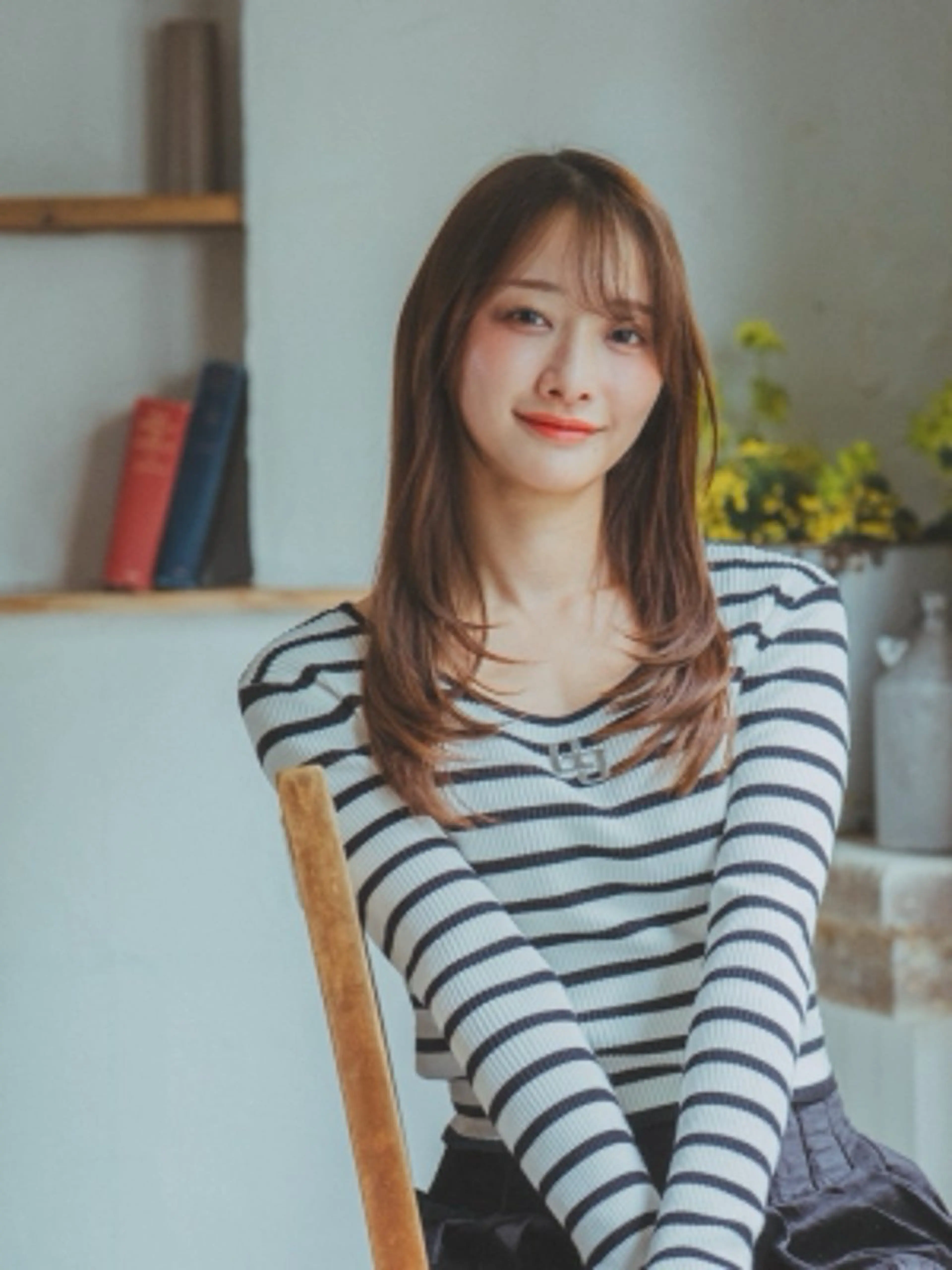 ロング ヘアカラー 緒方 大輝のヘアスタイル