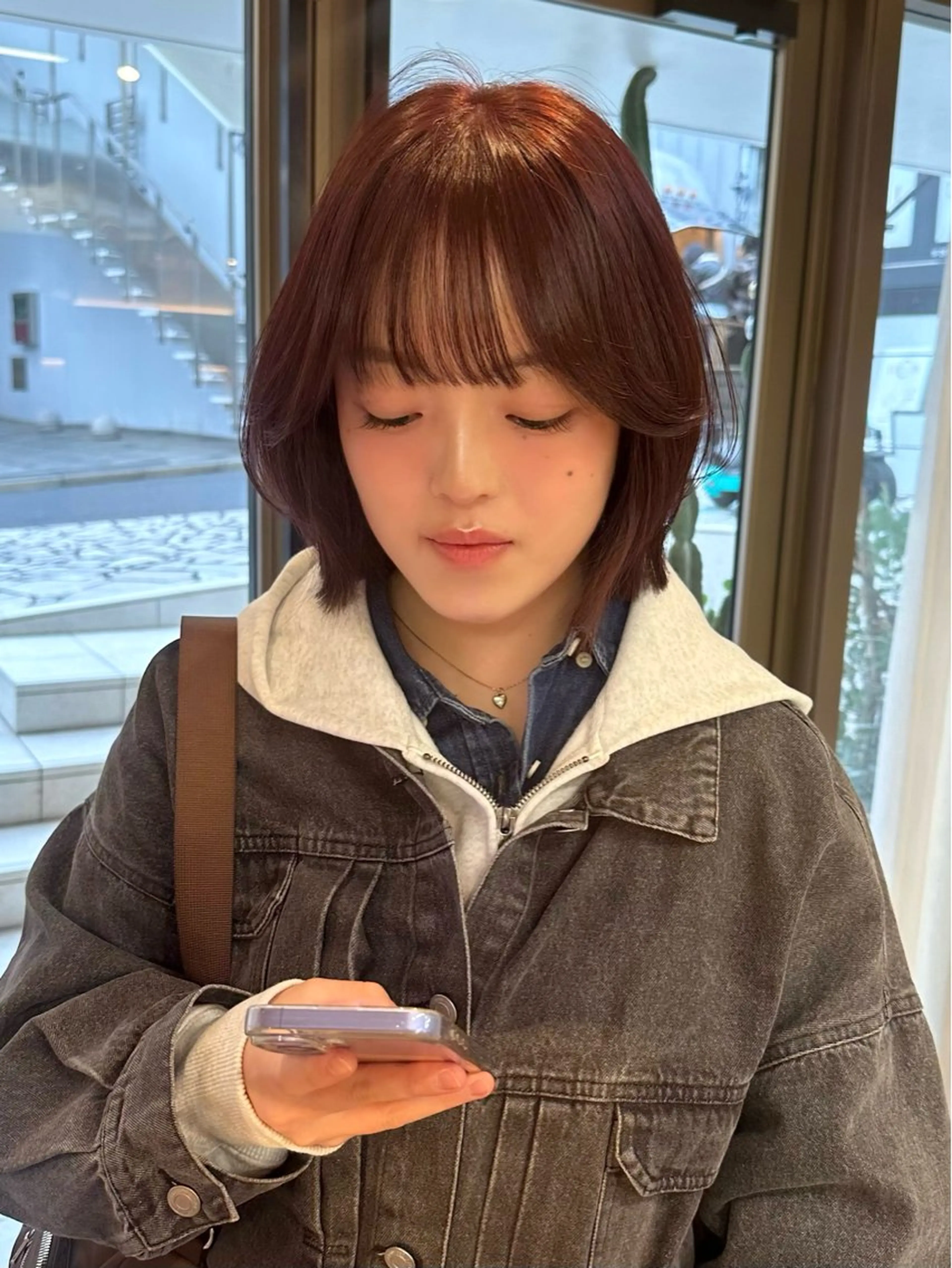 カラー ブリーチ ダブルカラー ブリーチなしカラー ヘアカラー トリートメント 韓国ヘア🦢🖤 Sayumiのヘアスタイル