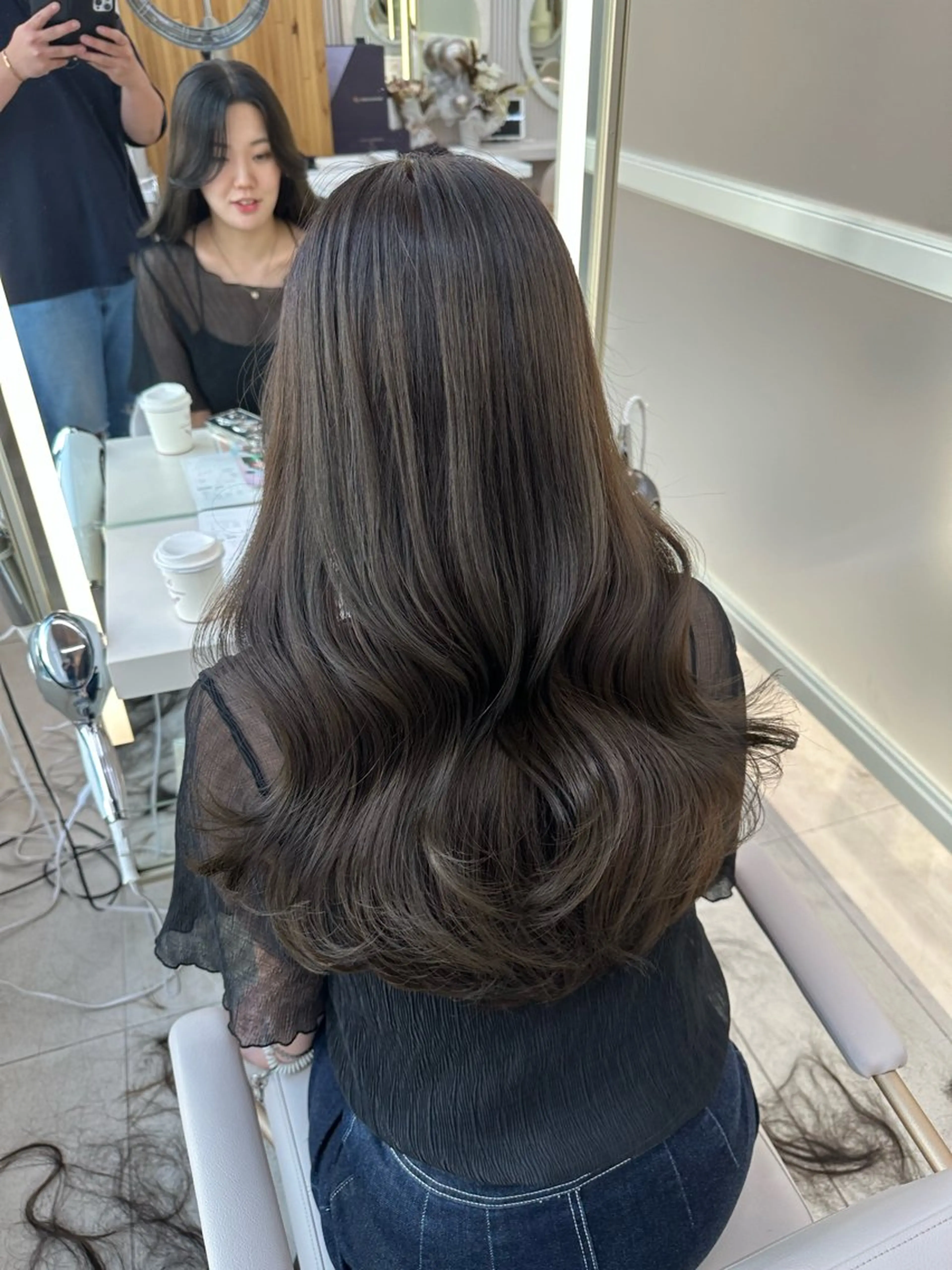 ロング カラー パーマ 🇰🇷韓国風くびれ ヘア🇰🇷中村優大のヘアスタイル