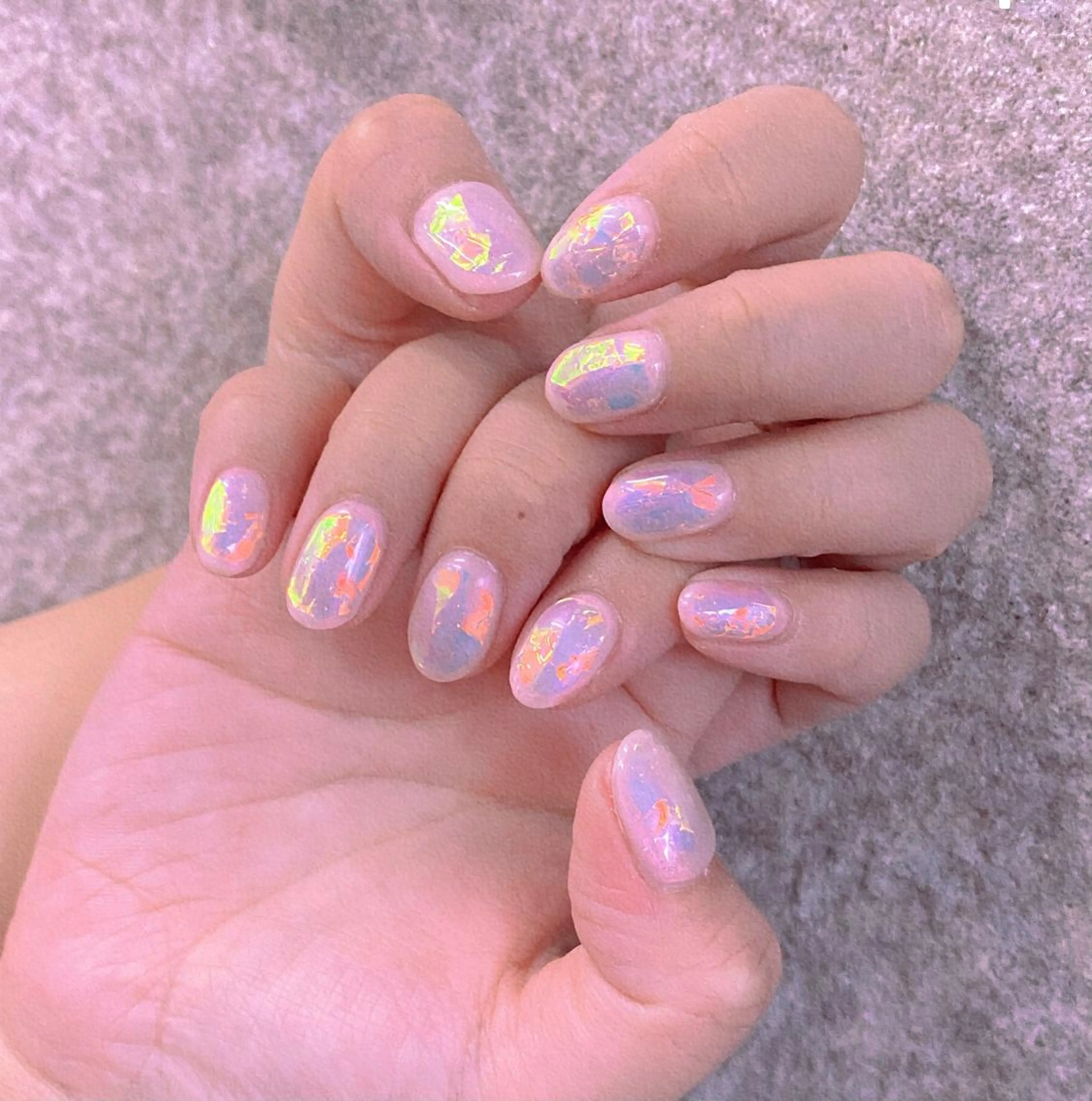 ネイル ハンドネイル I-nailロング /ワンホン/キラキラのネイルデザイン