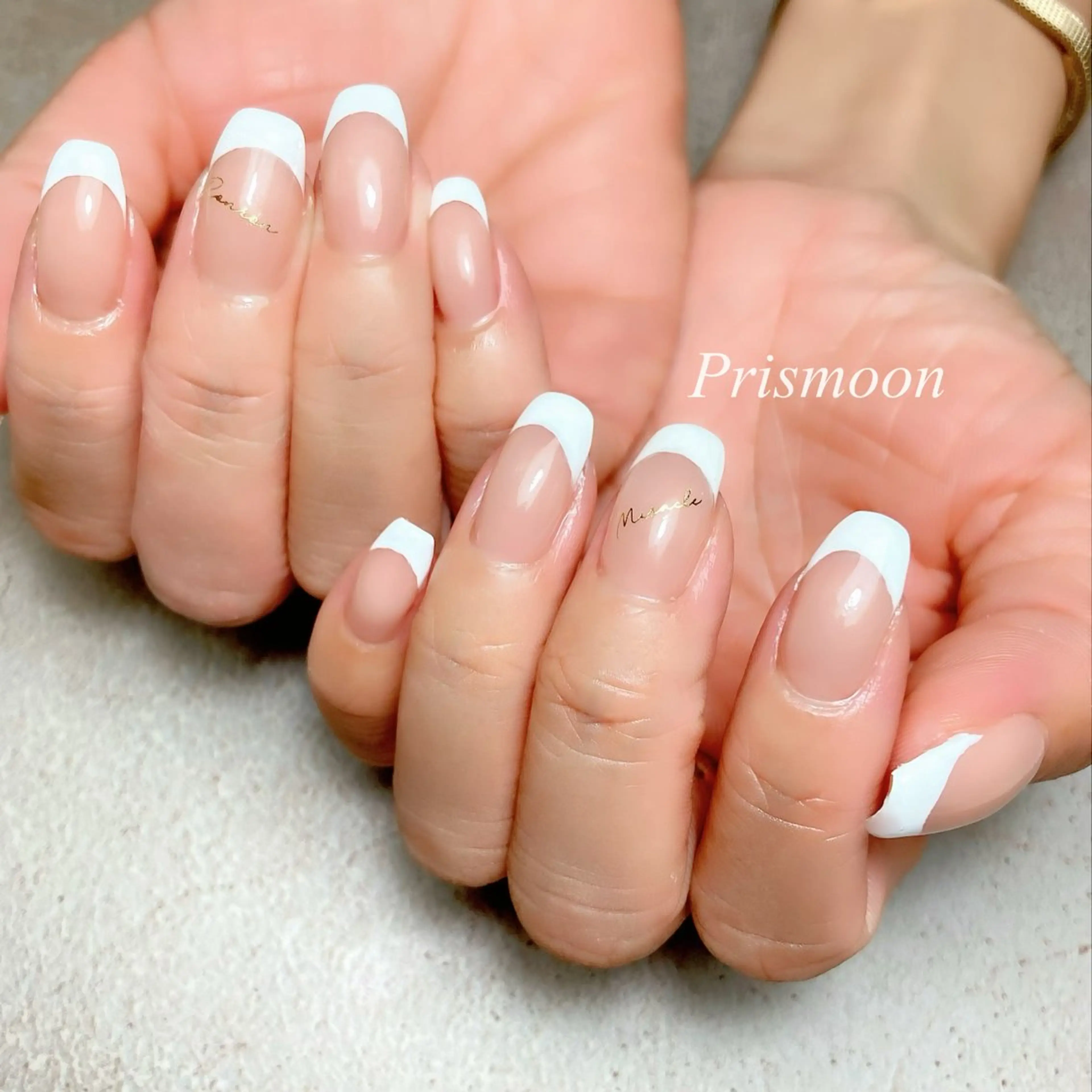 ネイル フレンチネイル Prismoon /津市ネイルのネイルデザイン
