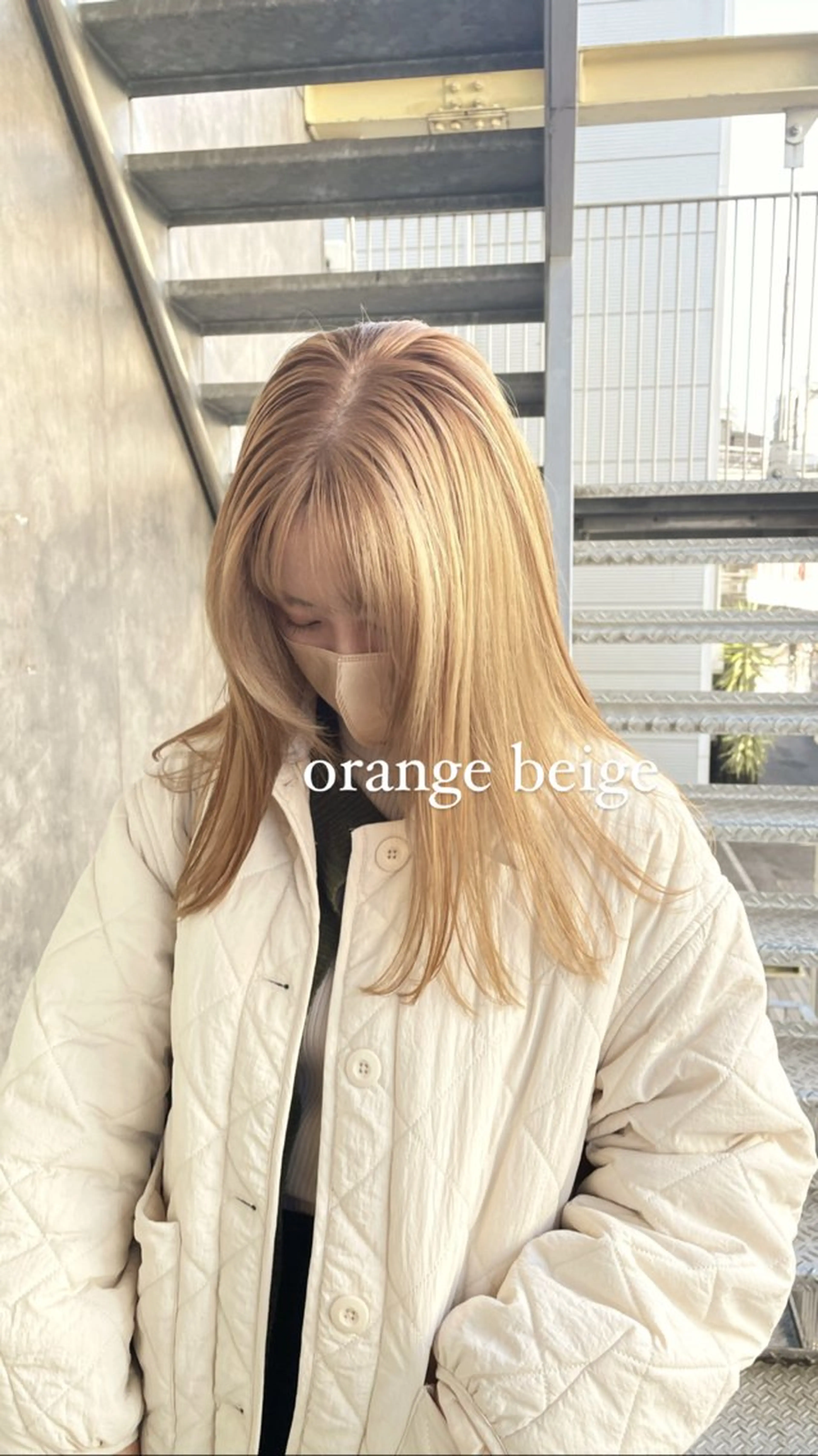 セミロング カラー ヘアアレンジ ベージュカラー ブリーチ ミルクティーベージュ 💐ナチュラルヘア Kroda💐のヘアスタイル