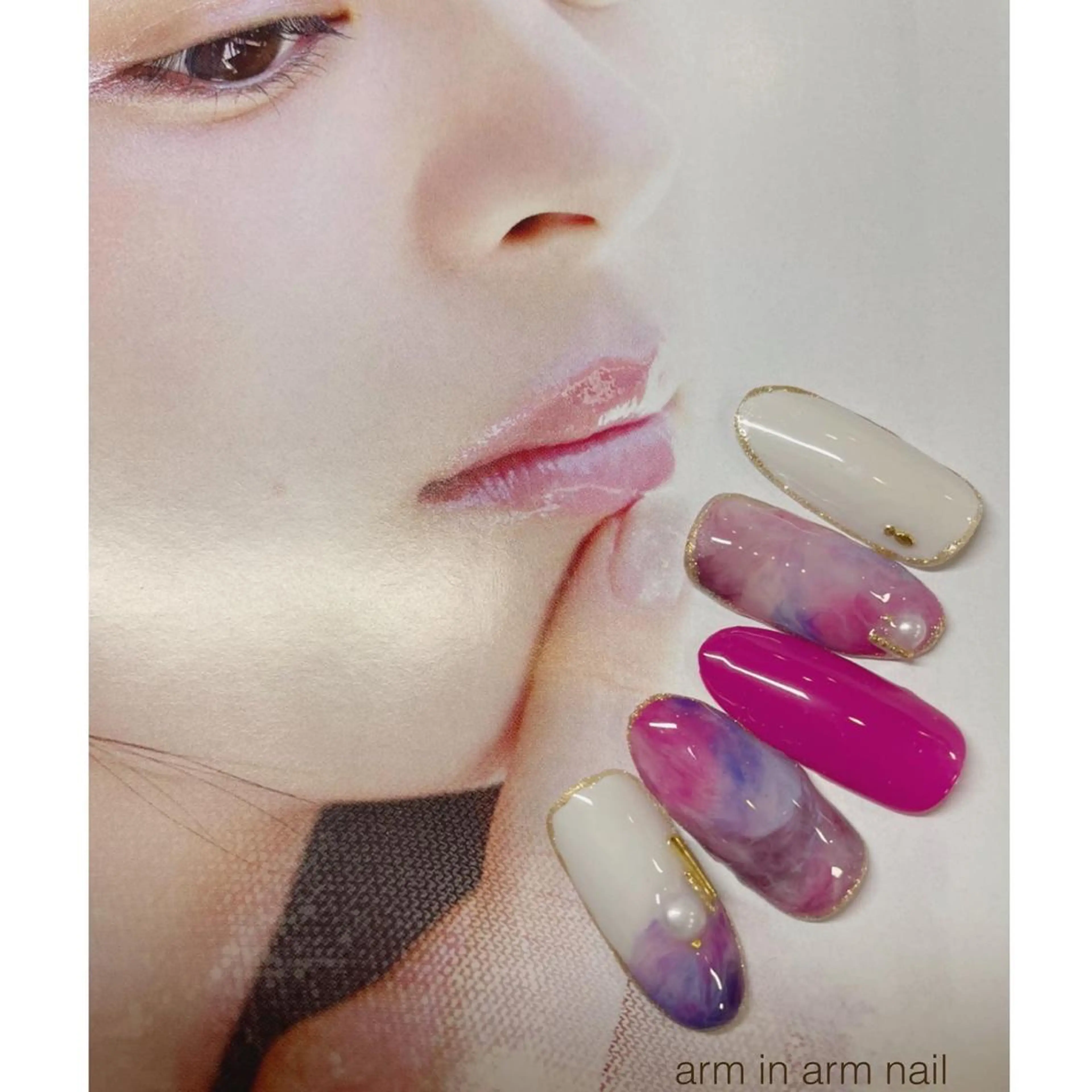 ネイル arm in arm ︎✿Yamamotoのマツエク・マツパデザイン