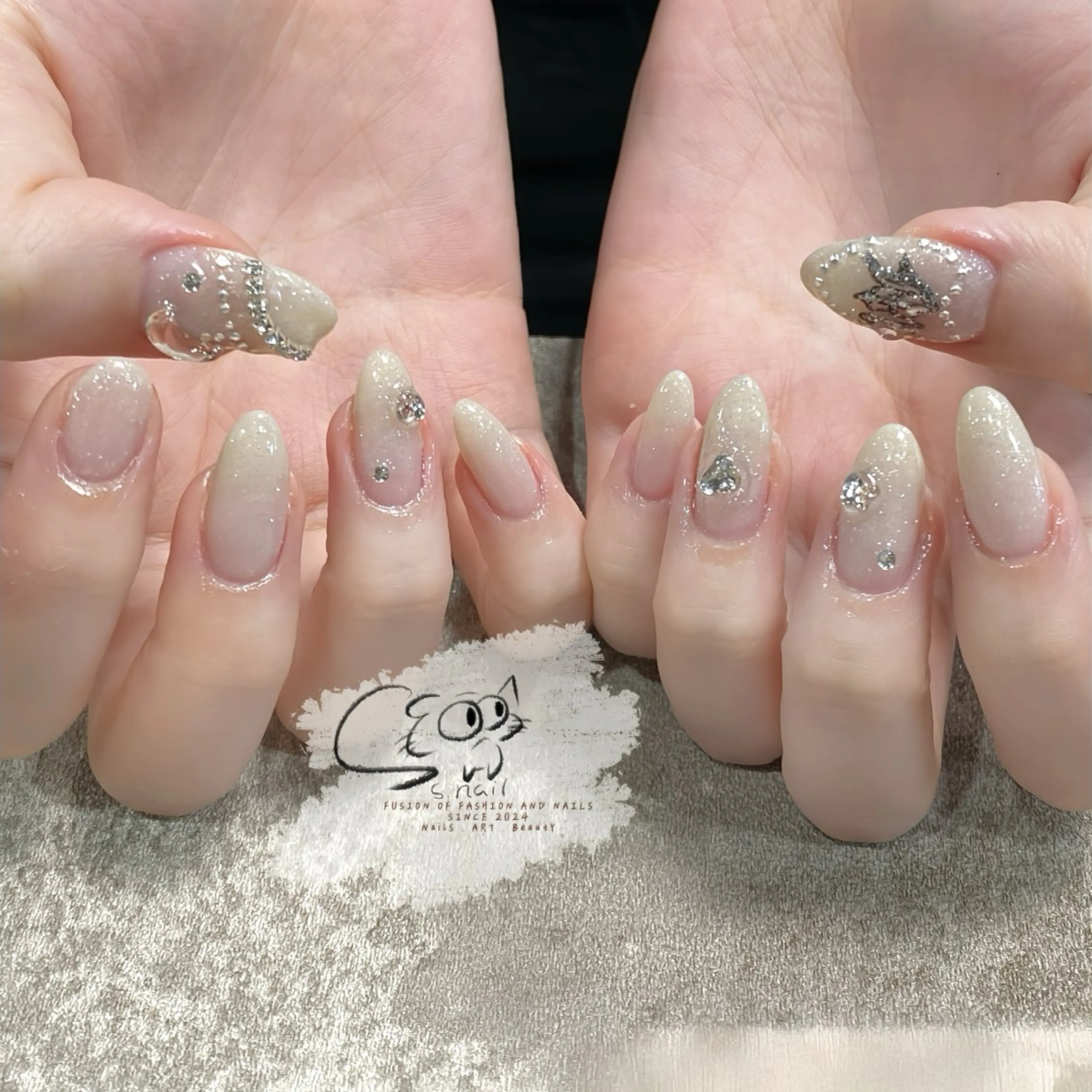 ネイル チークネイル フレンチネイル グラデーション マグネットネイル ワンカラーネイル S.nail _のネイルデザイン