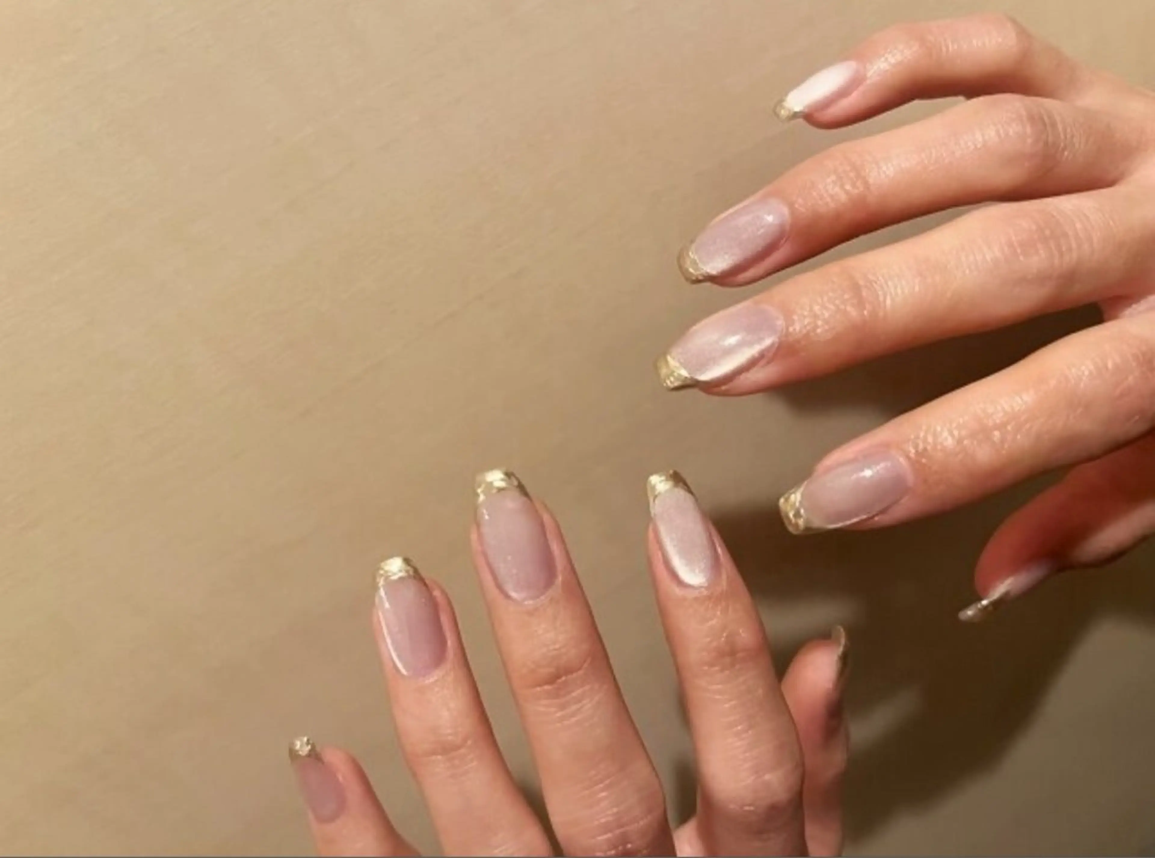 ネイル フレンチネイル ミラーネイル Aspii アスピーのネイルデザイン