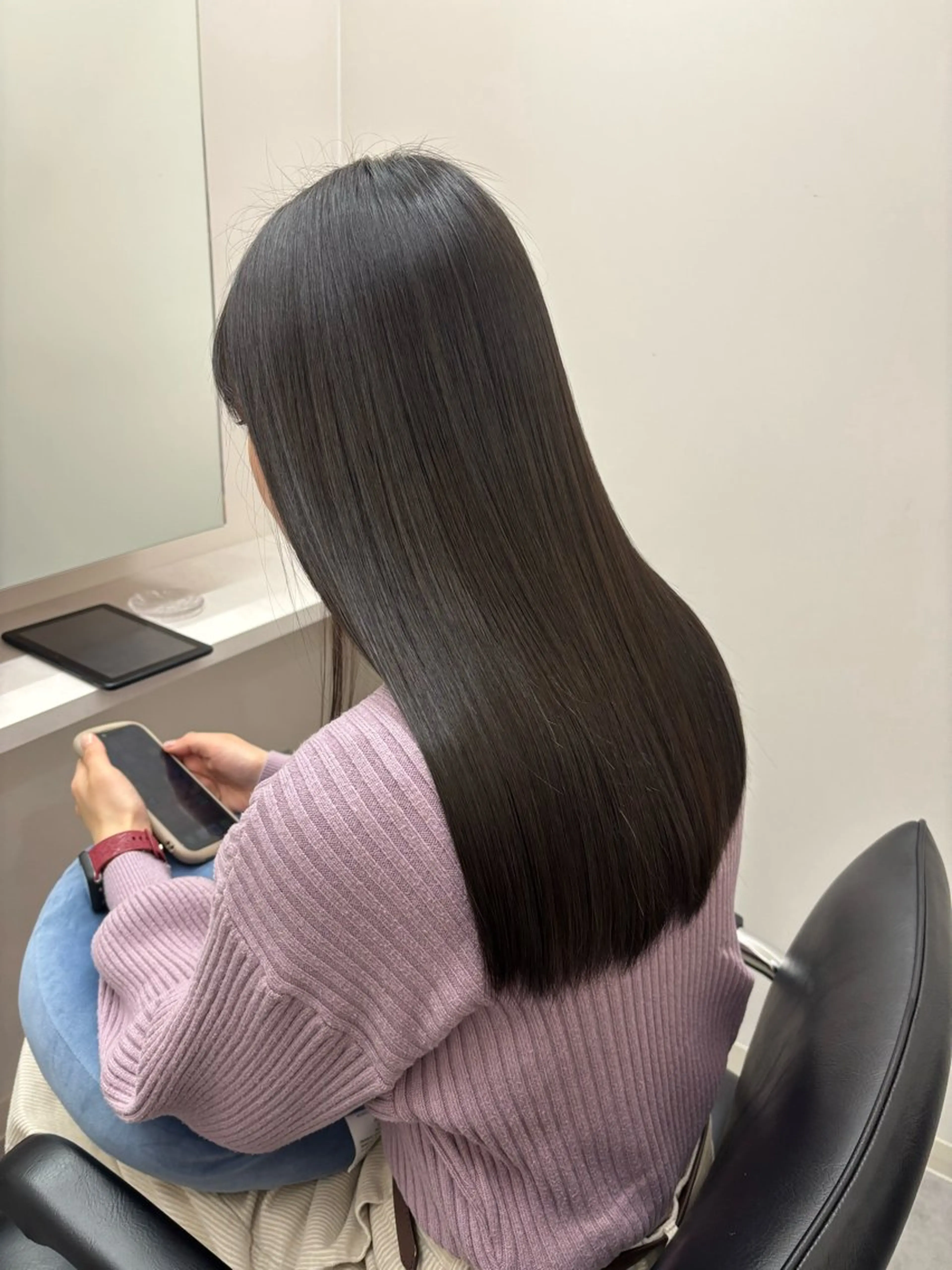 ミディアム 似合わせカット トリートメント カット ヘアカラー トリートメント とき/髪質改善/透明 感カラー☘️のヘアスタイル