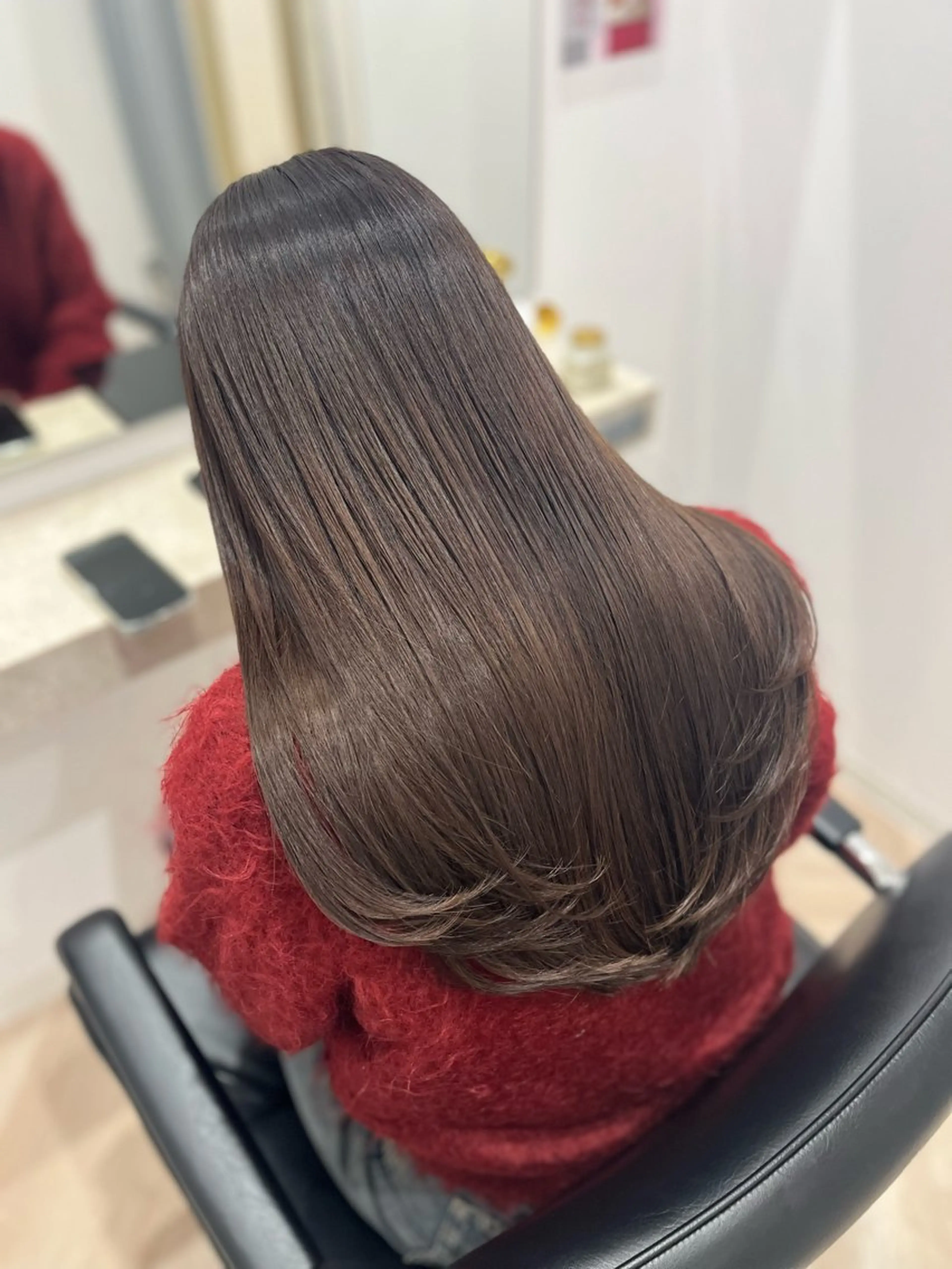 ロング カラー ブラウンカラー マロンブラウン カット ヘアカラー トリートメント 🫧ぷる艶カラー🫧 Yuubi🦩のヘアスタイル