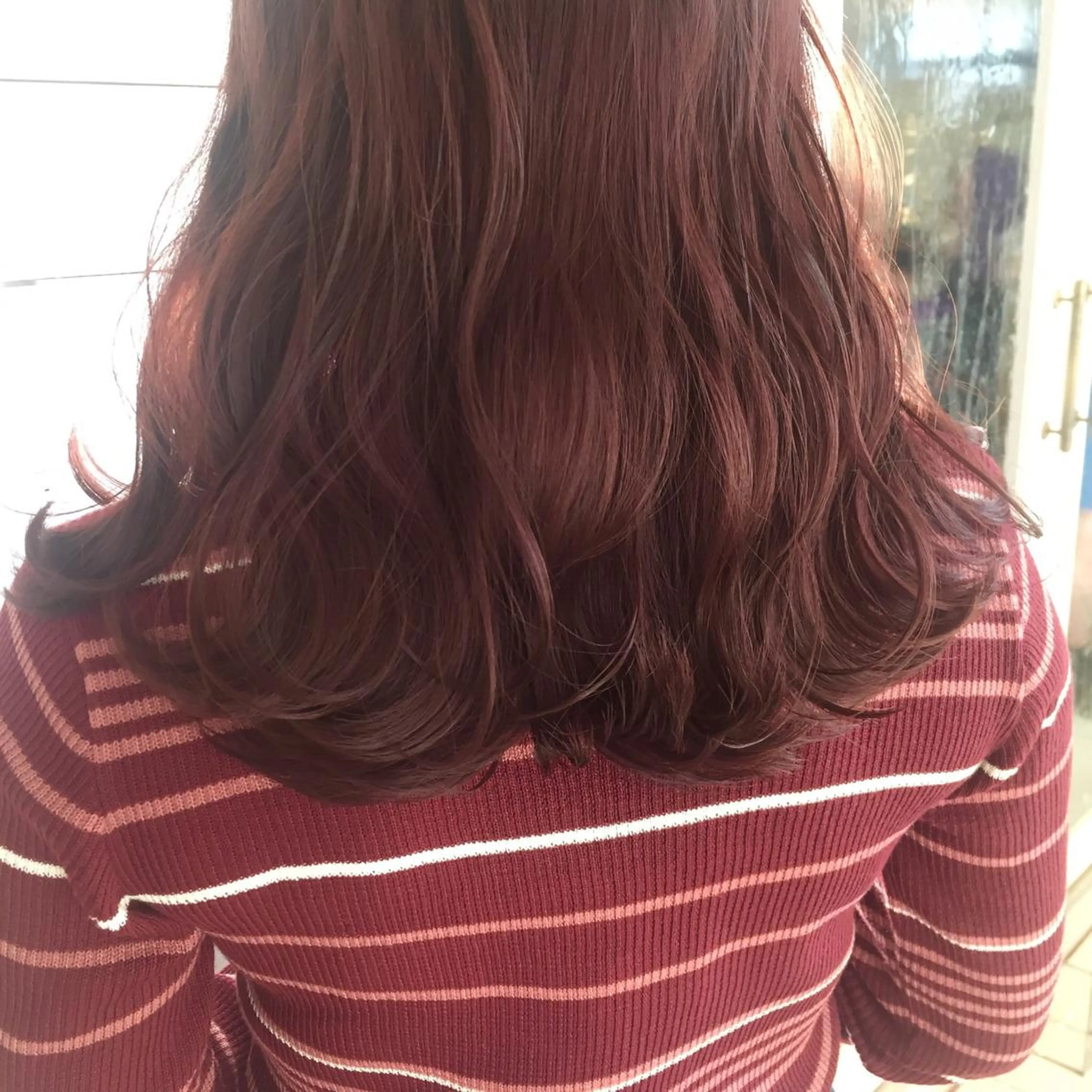 カラー ブリーチ ブリーチなしカラー ピンクカラー バイオレットカラー 黒田瀬奈/ボブ まろやかベージュのヘアスタイル