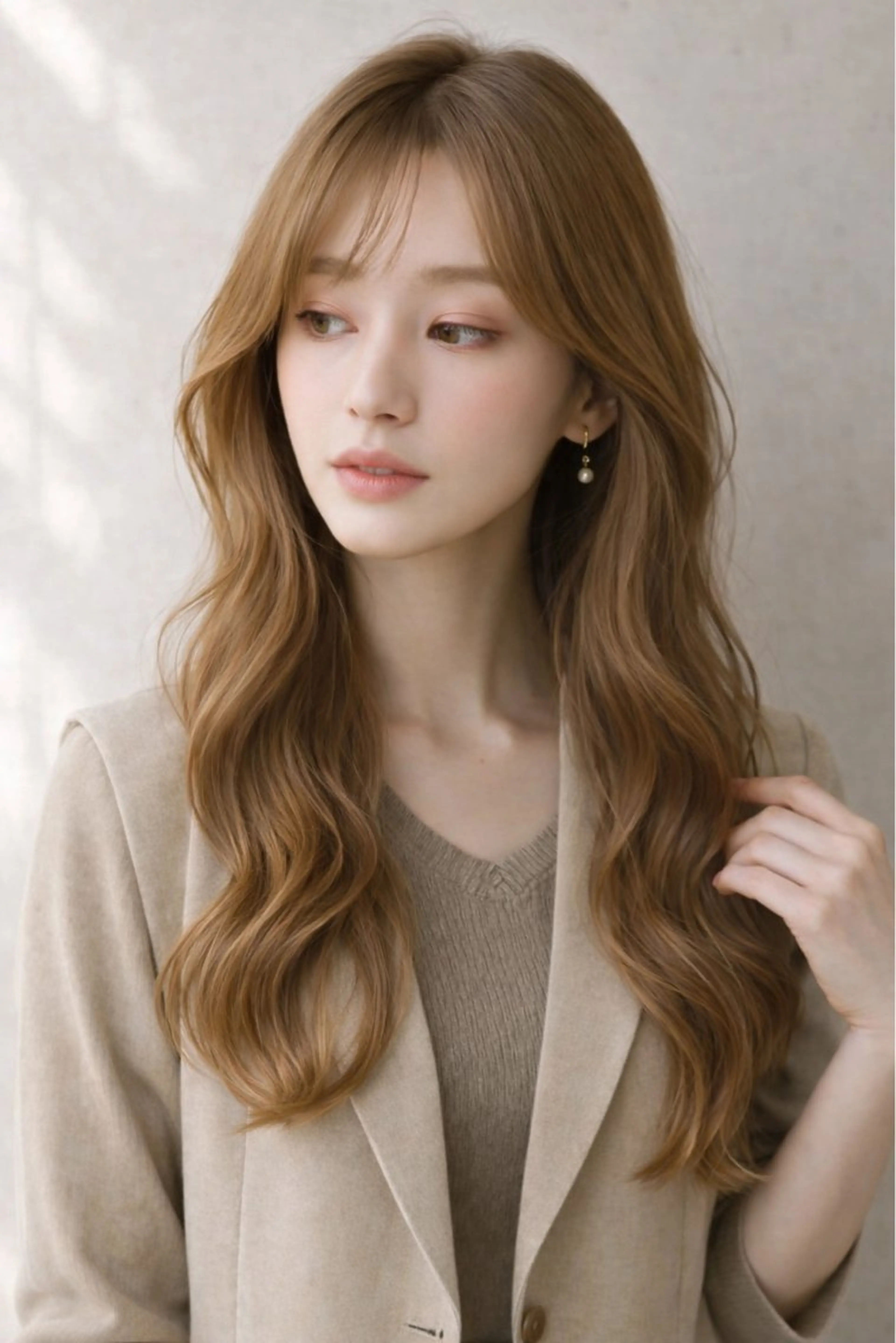 ロング カラー ベージュカラー ブリーチ 透明感カラー 似合わせカット ヘアカラー トリートメント 田村和範/似合わせ カラー/髪質改善のヘアスタイル