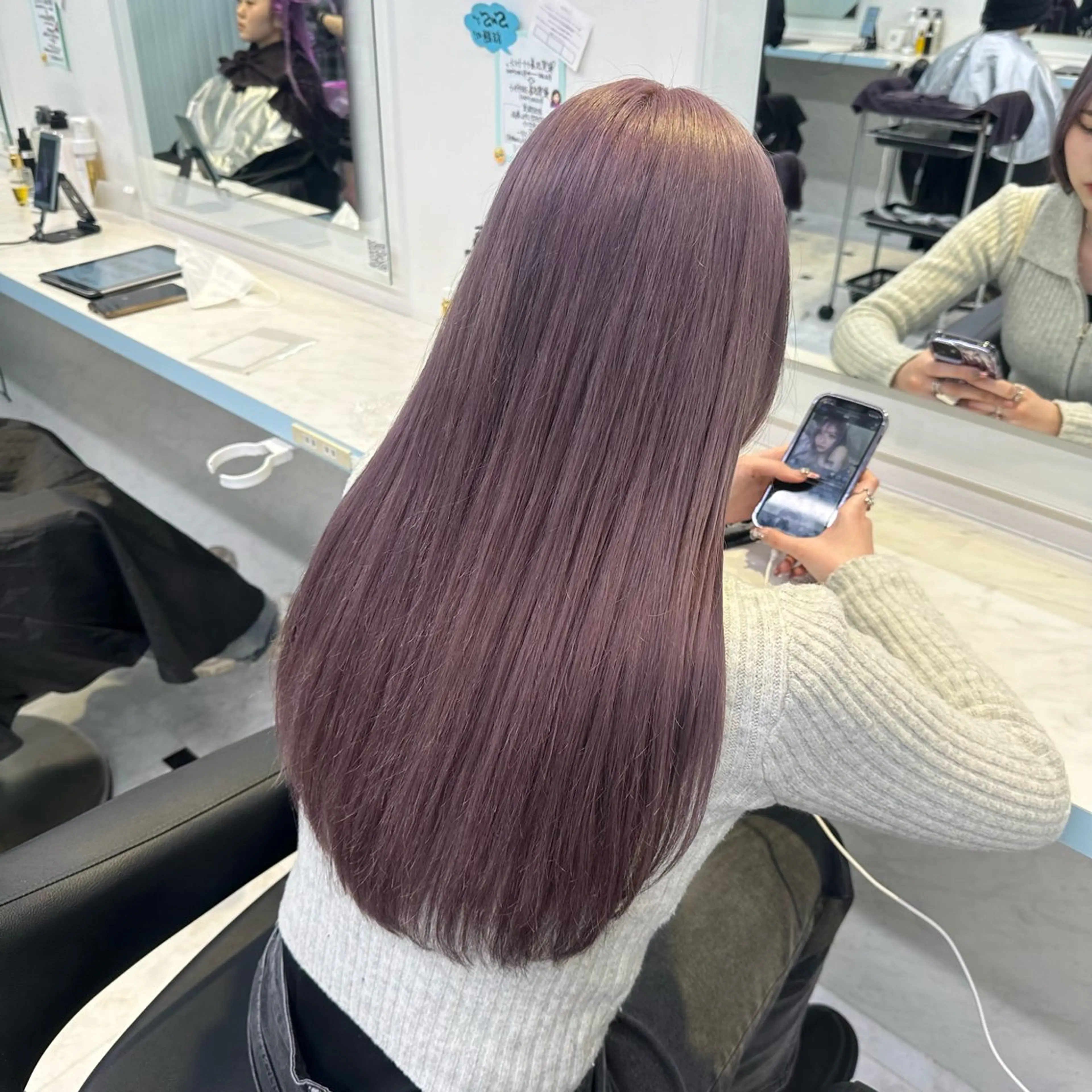 ロング カラー ヘアカラー トリートメント ヘッドスパ ヘアセット 暖色🩷透明感カラー ♡Maika♡のヘアスタイル