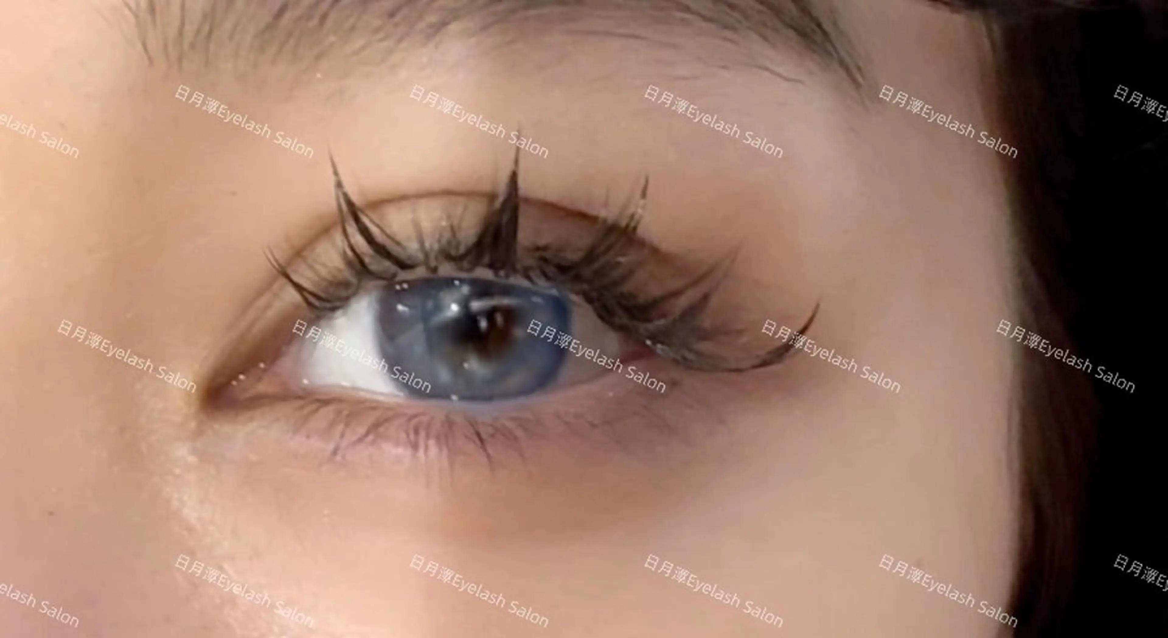 マツエク・マツパ バインドロック 束感まつ毛 韓国風マツエク 下まつげエクステ ワンホンマツエク マツエク 🔆日月潭🌙 銀座店のマツエク・マツパデザイン