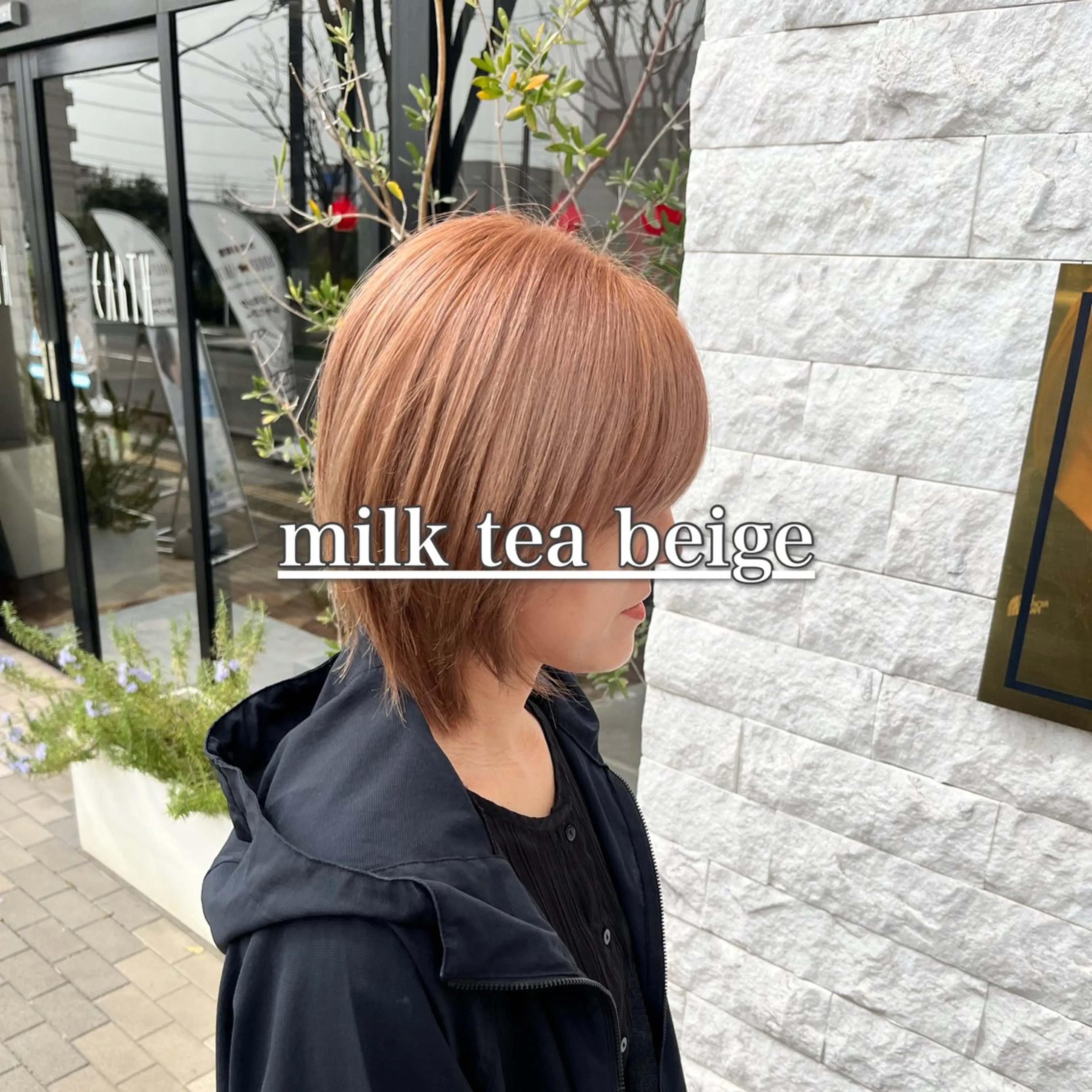 ショート カラー ブリーチ/暖色カラー 宮城陽日のヘアスタイル