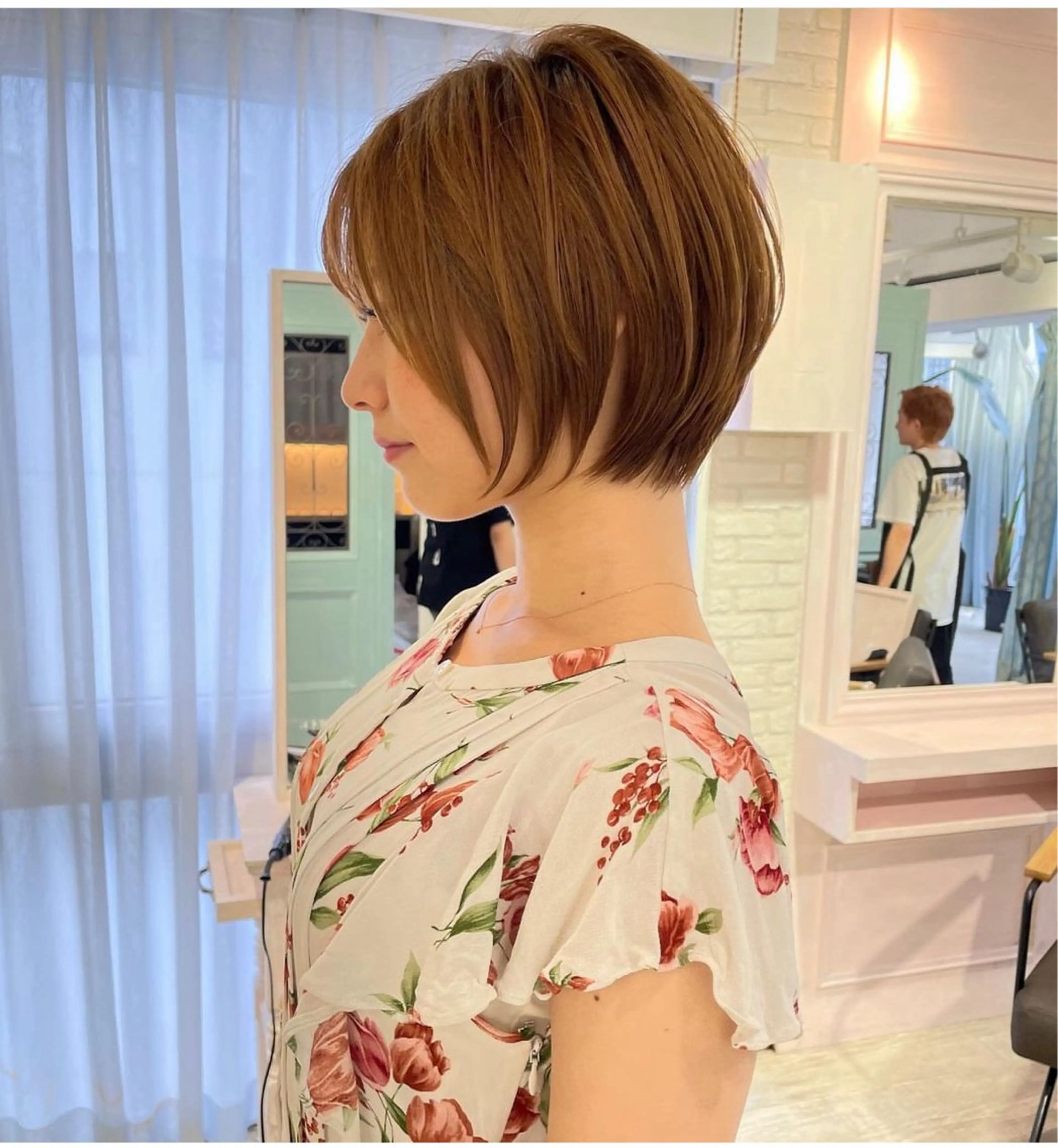 ショート カラー ブラウンカラー カット ヘアカラー トリートメント 透明感カラー　中嶋 将城のヘアスタイル
