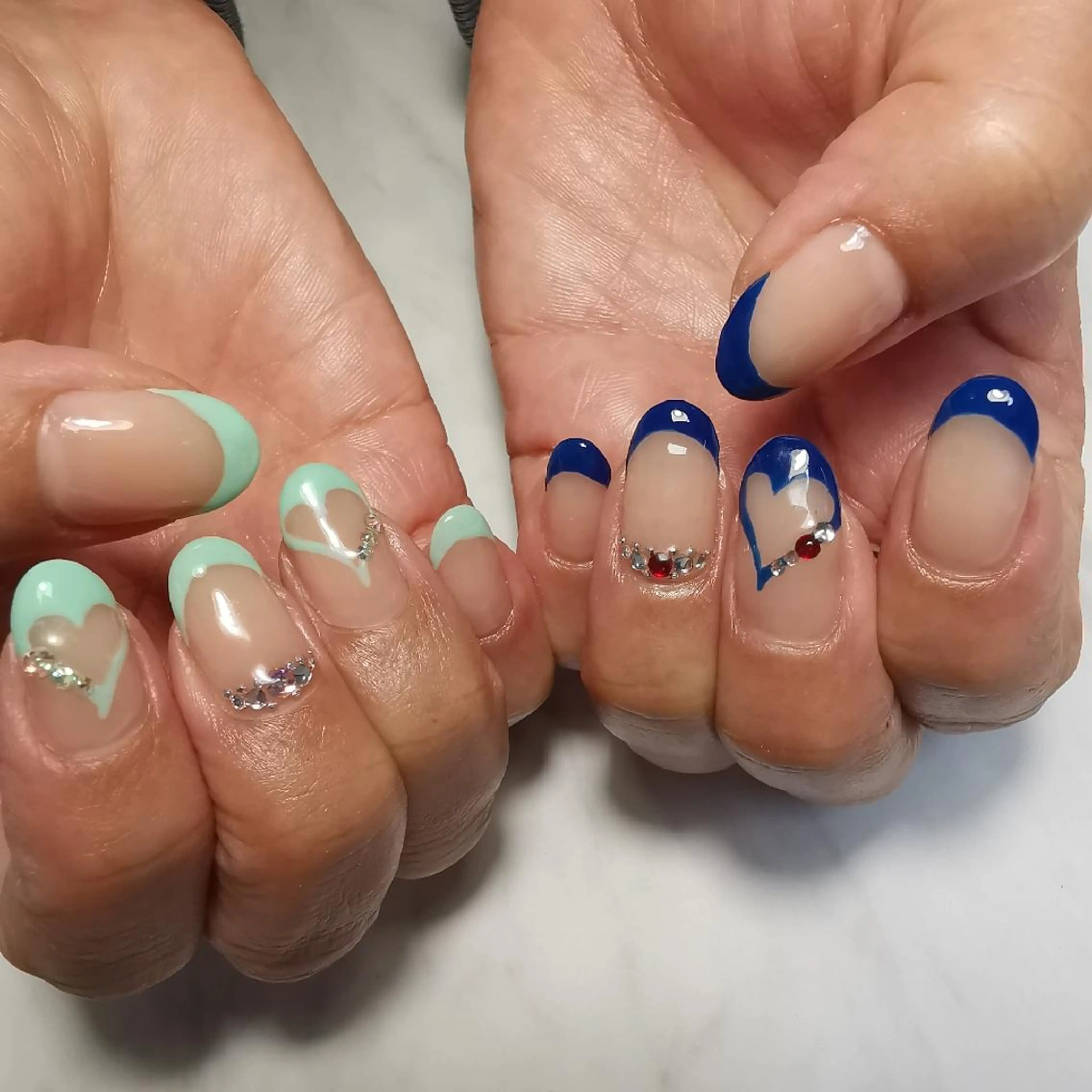 ネイル フレンチネイル ハート reve あやののネイルデザイン