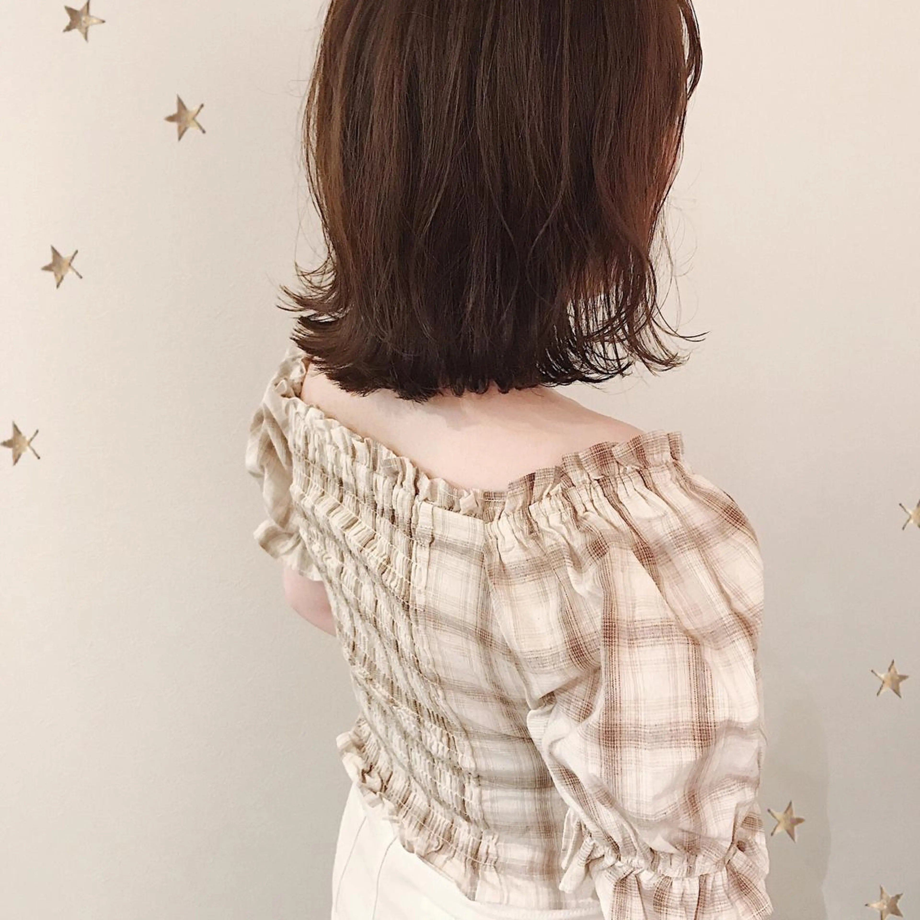 ミディアム カラー カット ヘアカラー 市川 千夏のヘアスタイル