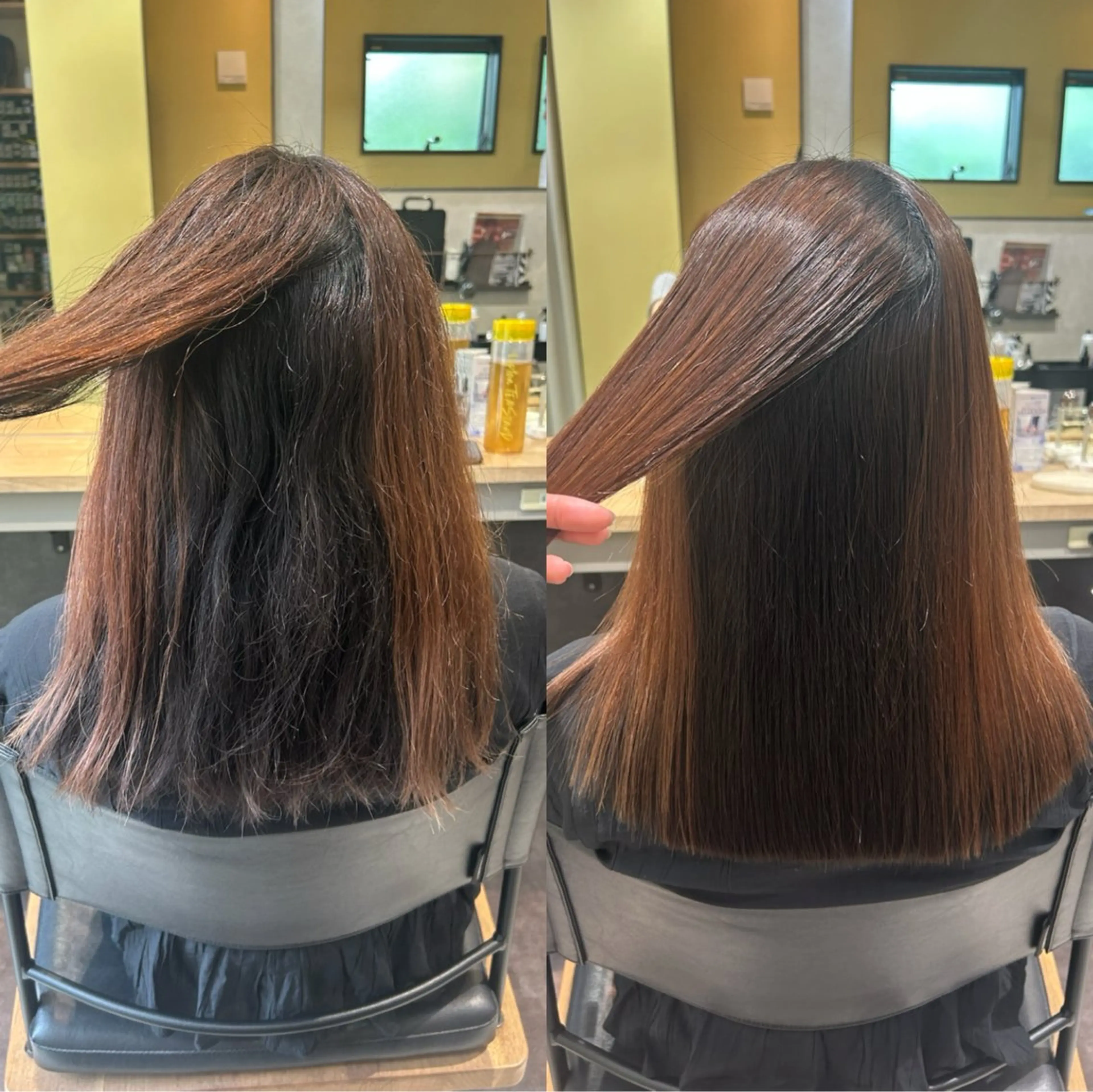 ロング パーマ 髪質改善 ストレートパーマ カット 縮毛矯正 トリートメント hub hair レイヤー/透明感のヘアスタイル