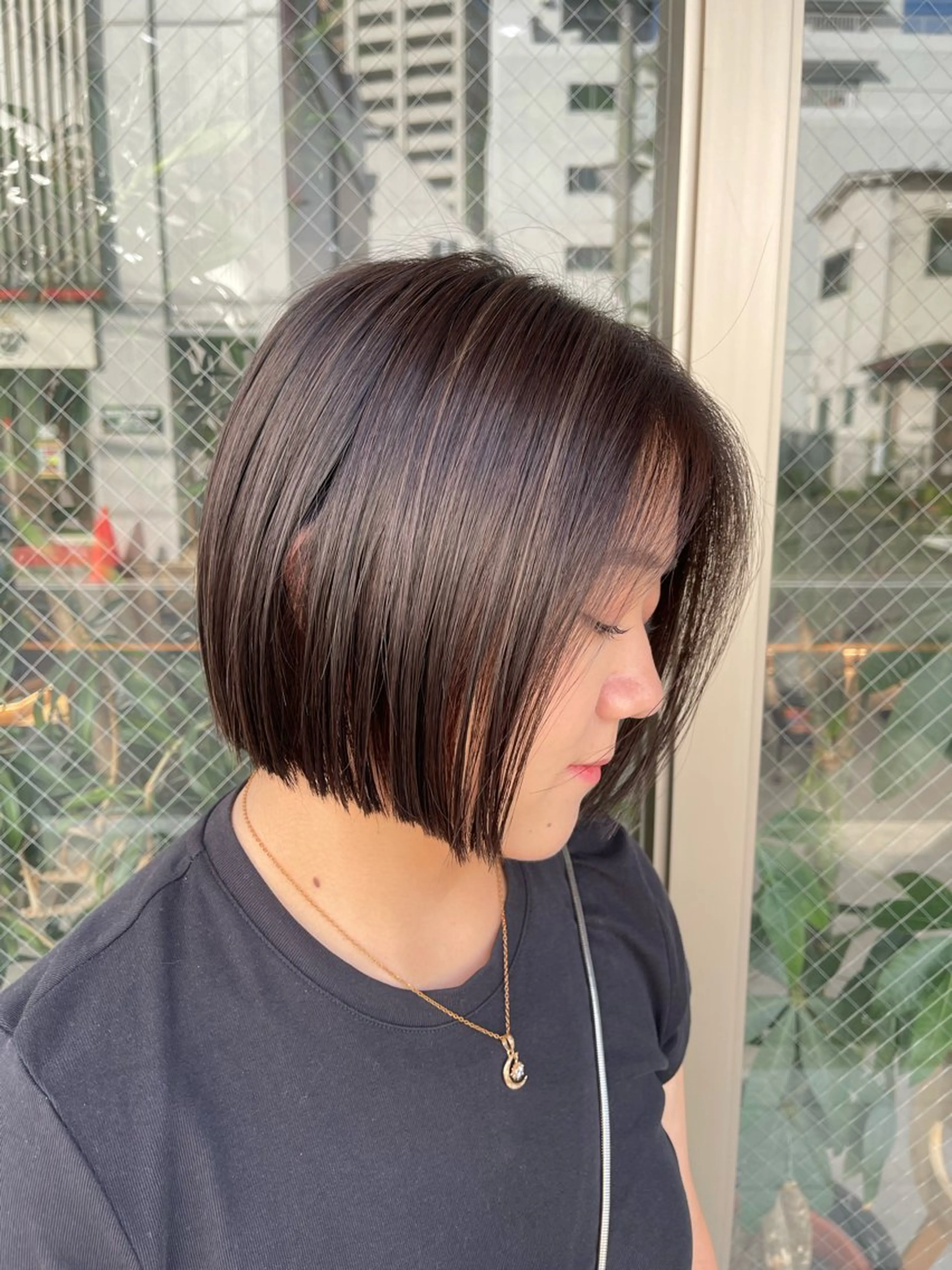 ショート カラー ハイライトカラー ハイライト ヘアカラー トリートメント ヘアセット 🩵ボブ/レイヤー /髪質改善🩵のヘアスタイル