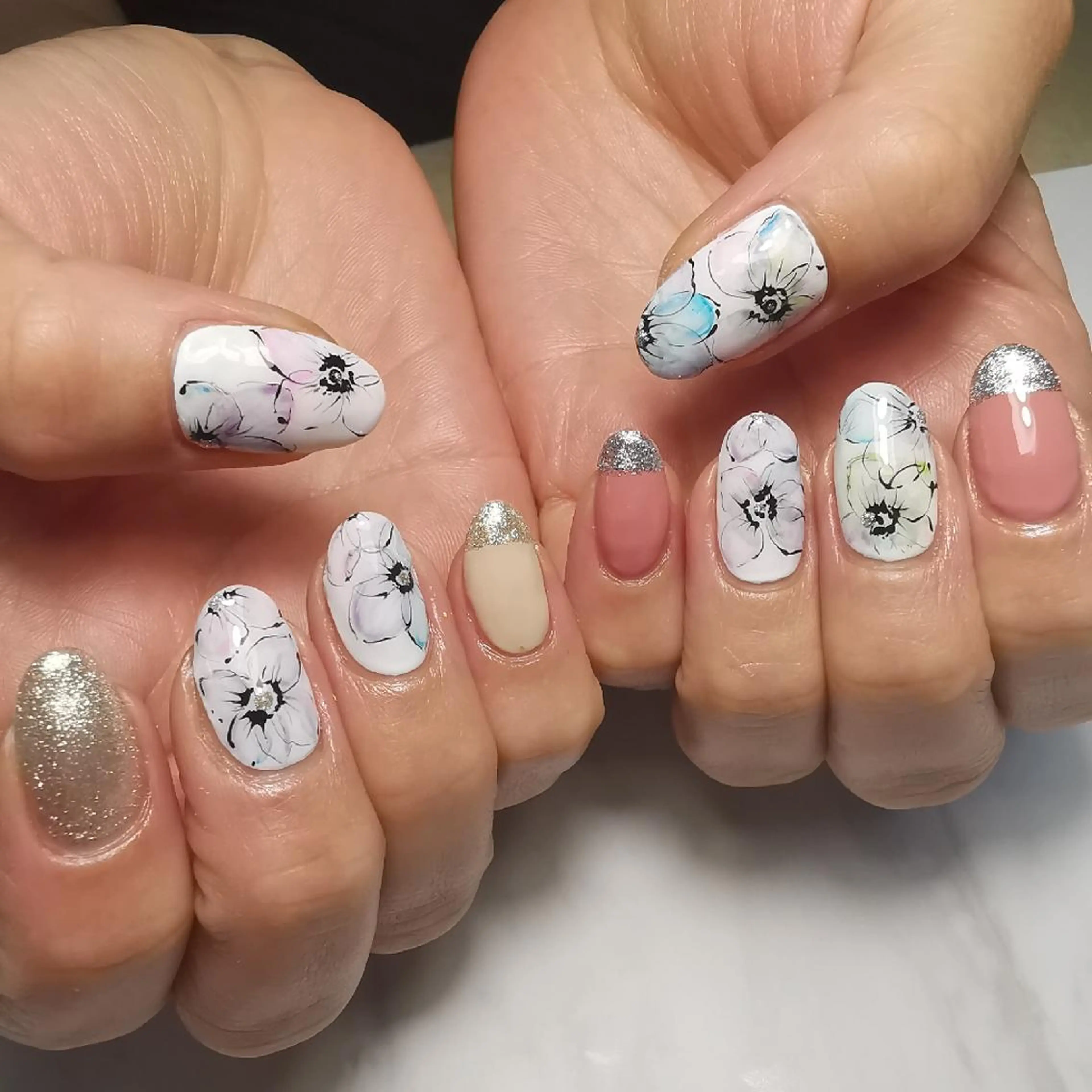 ネイル フラワーネイル ハンドネイル reve あやののネイルデザイン