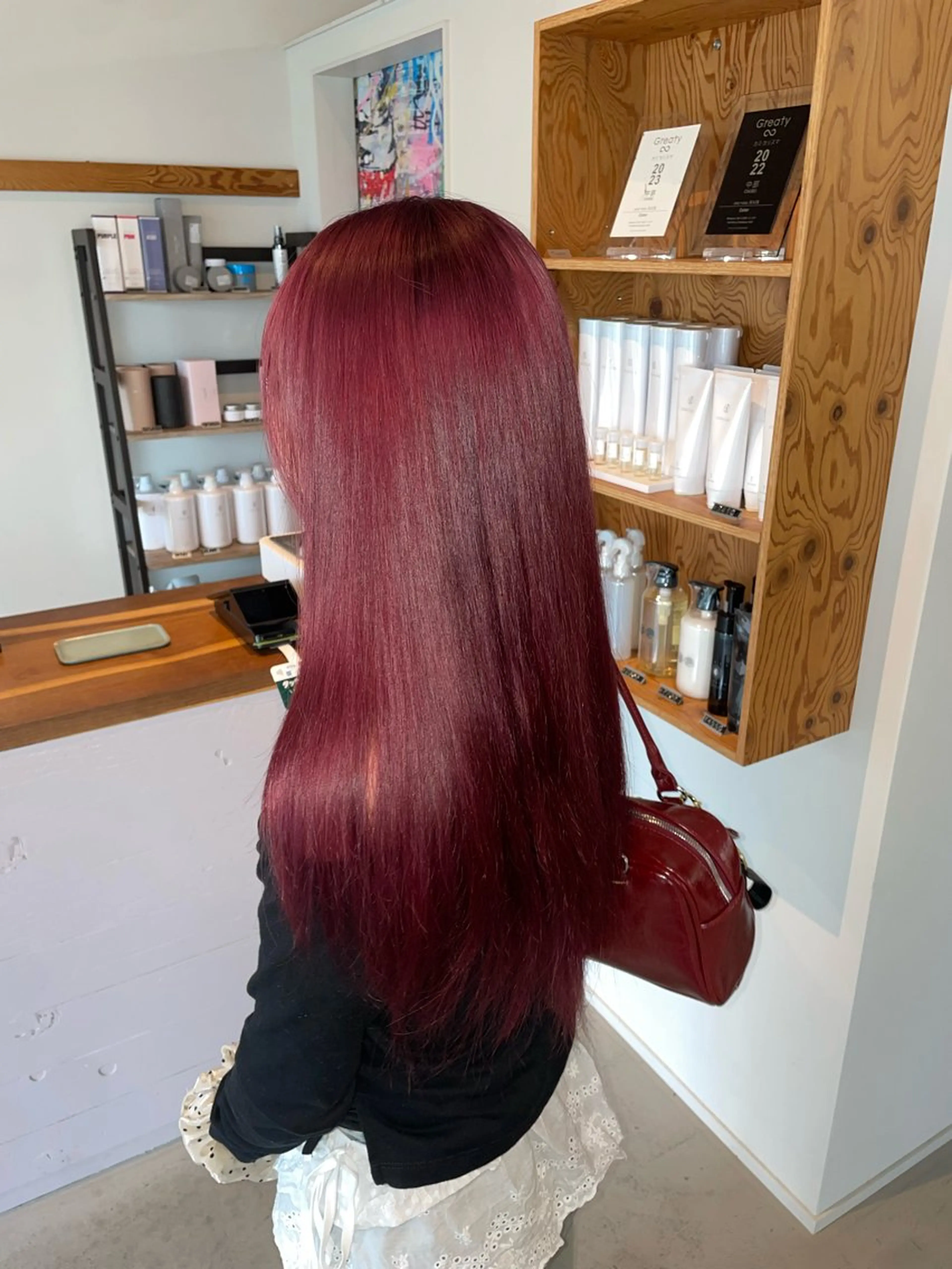 ロング カラー ヘアカラー 林 菜穂実のヘアスタイル