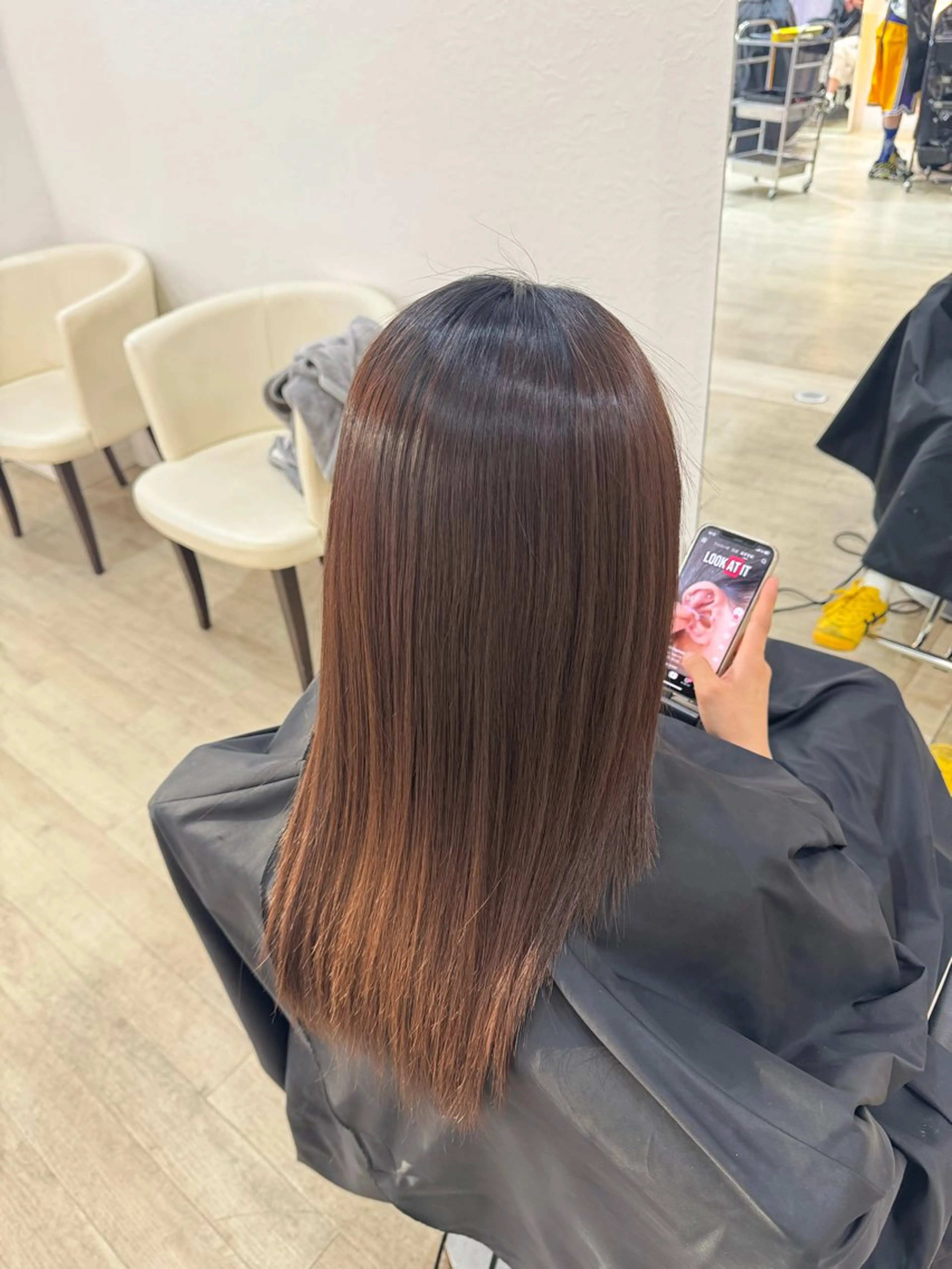 ロング 縮毛矯正 TIDEHAIR 悠愛のヘアスタイル