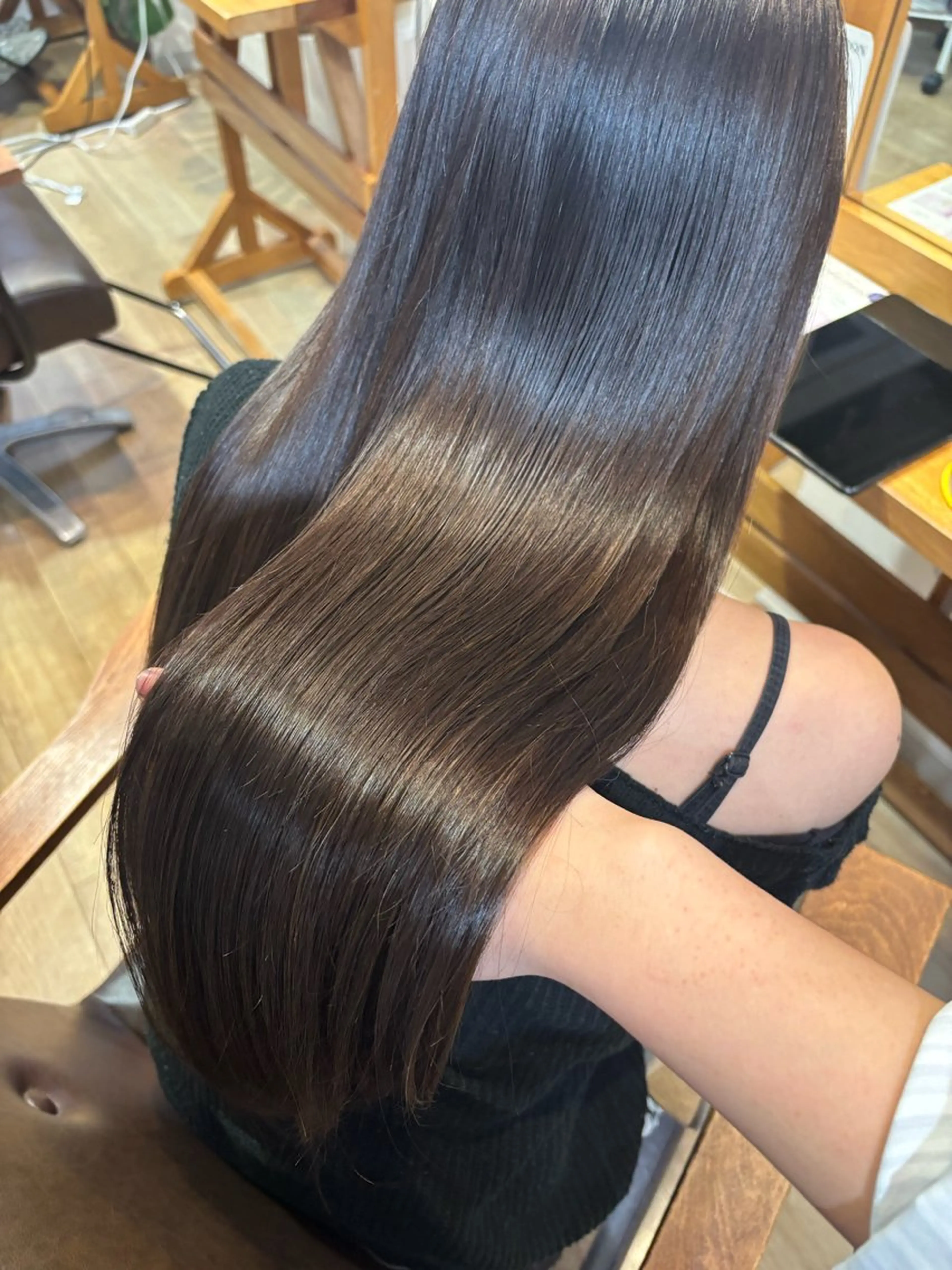 ロング カラー ベージュカラー ショコラベージュ グレージュ RINNO🌷艶髪/ 艶カラー/縮毛矯正のヘアスタイル