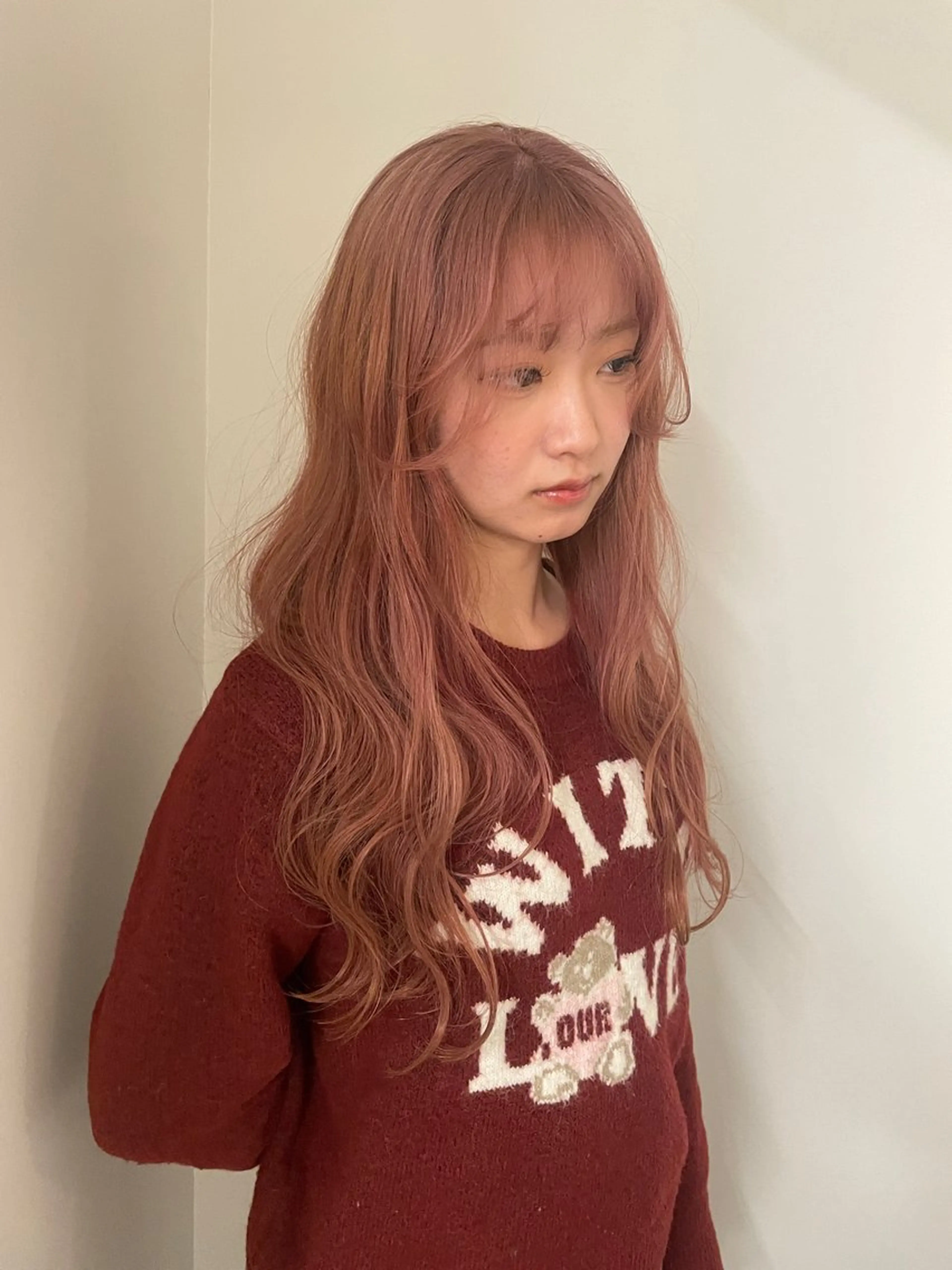 ロング カラー ヘアカラー トリートメント ヘアセット ブリーチモデル/ カットモデル/Riaのヘアスタイル