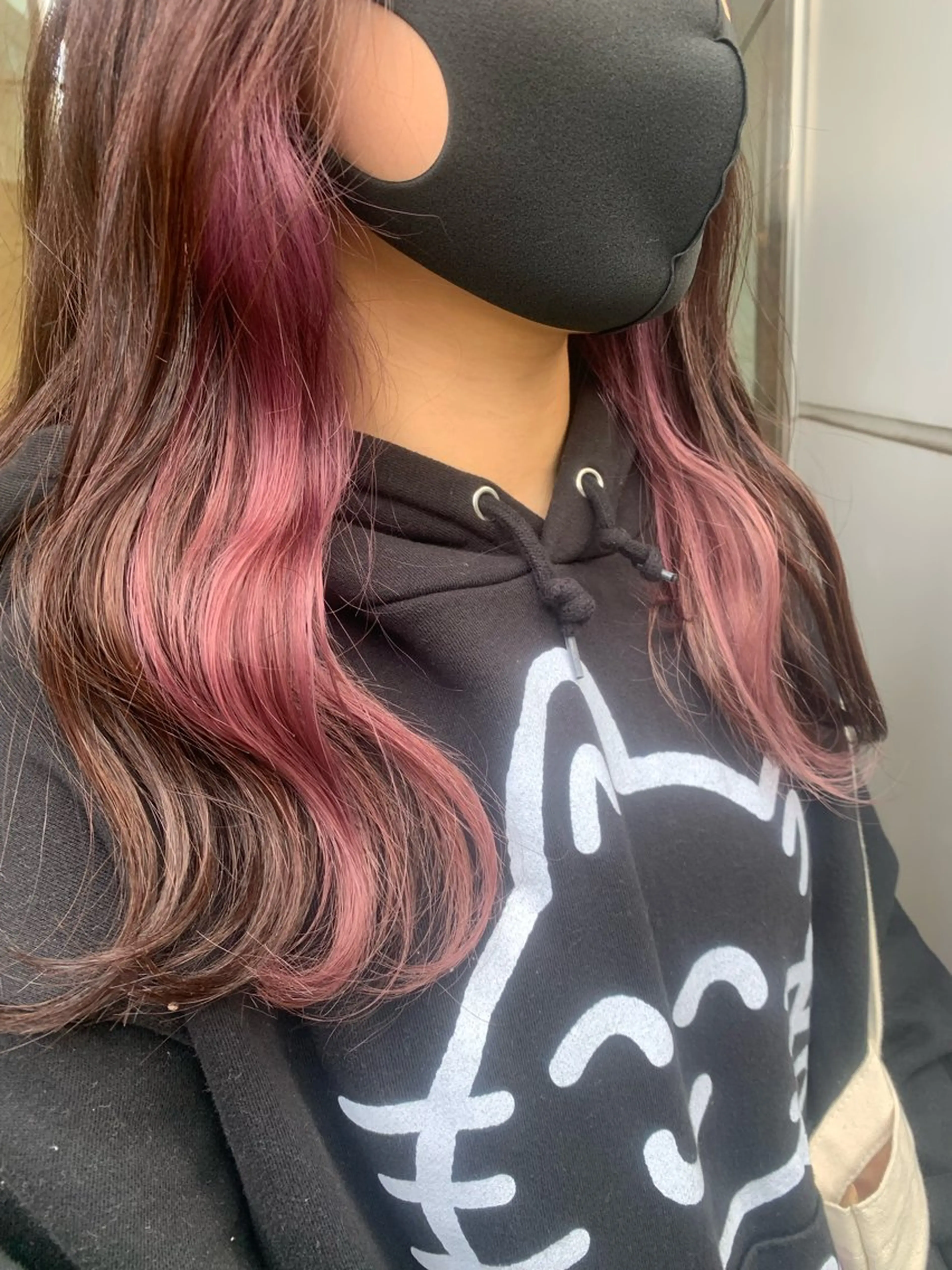 ロング カラー ブラウンカラー カシス ピンクカラー 川越/organic 根本アユミのヘアスタイル