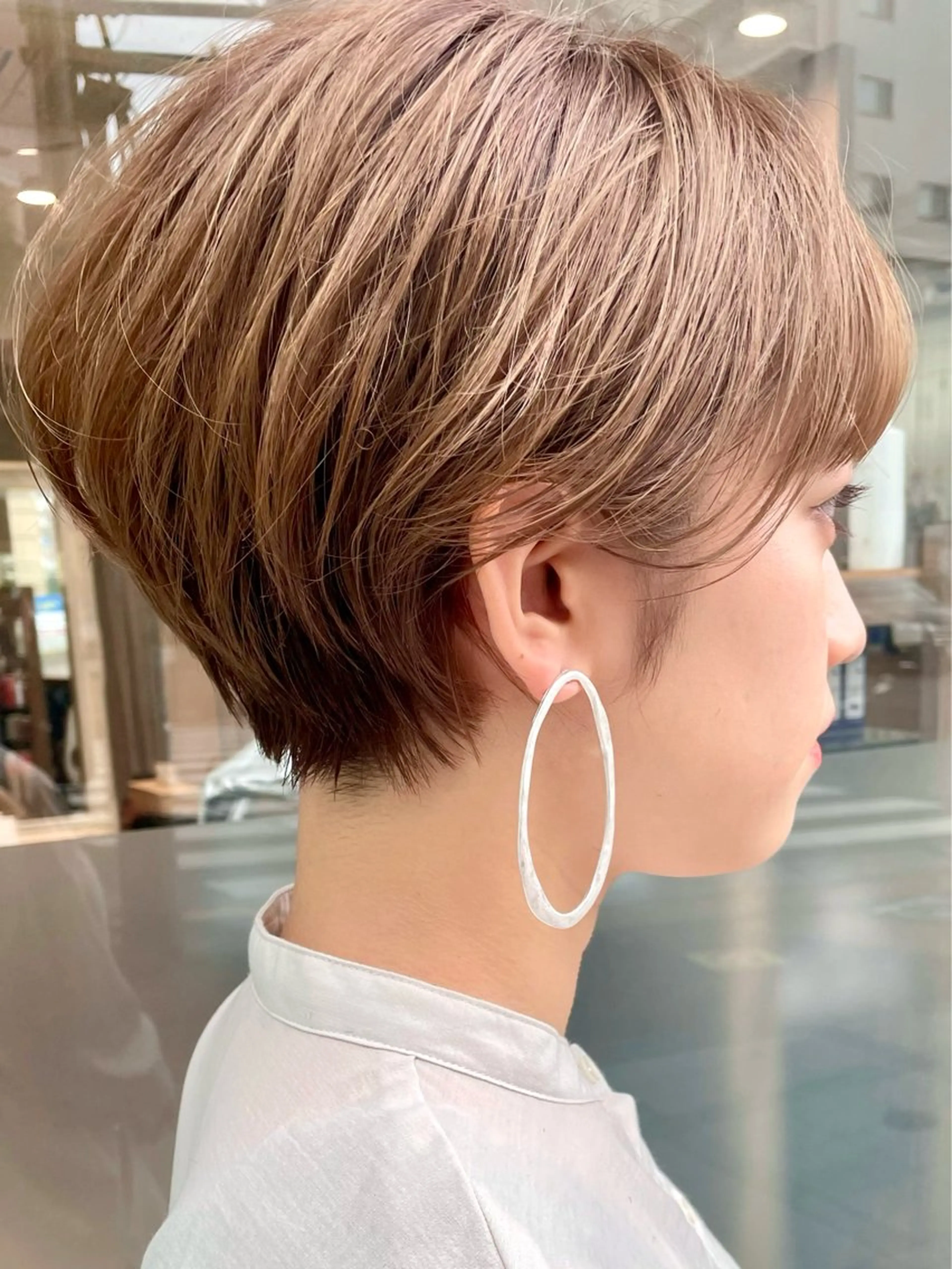 ショート カラー ショートボブ 丸みショート 透明感カラー ボブ ショートヘア カット ヘアカラー トリートメント 三鷹で1番ショート ボブをカットする新谷のヘアスタイル