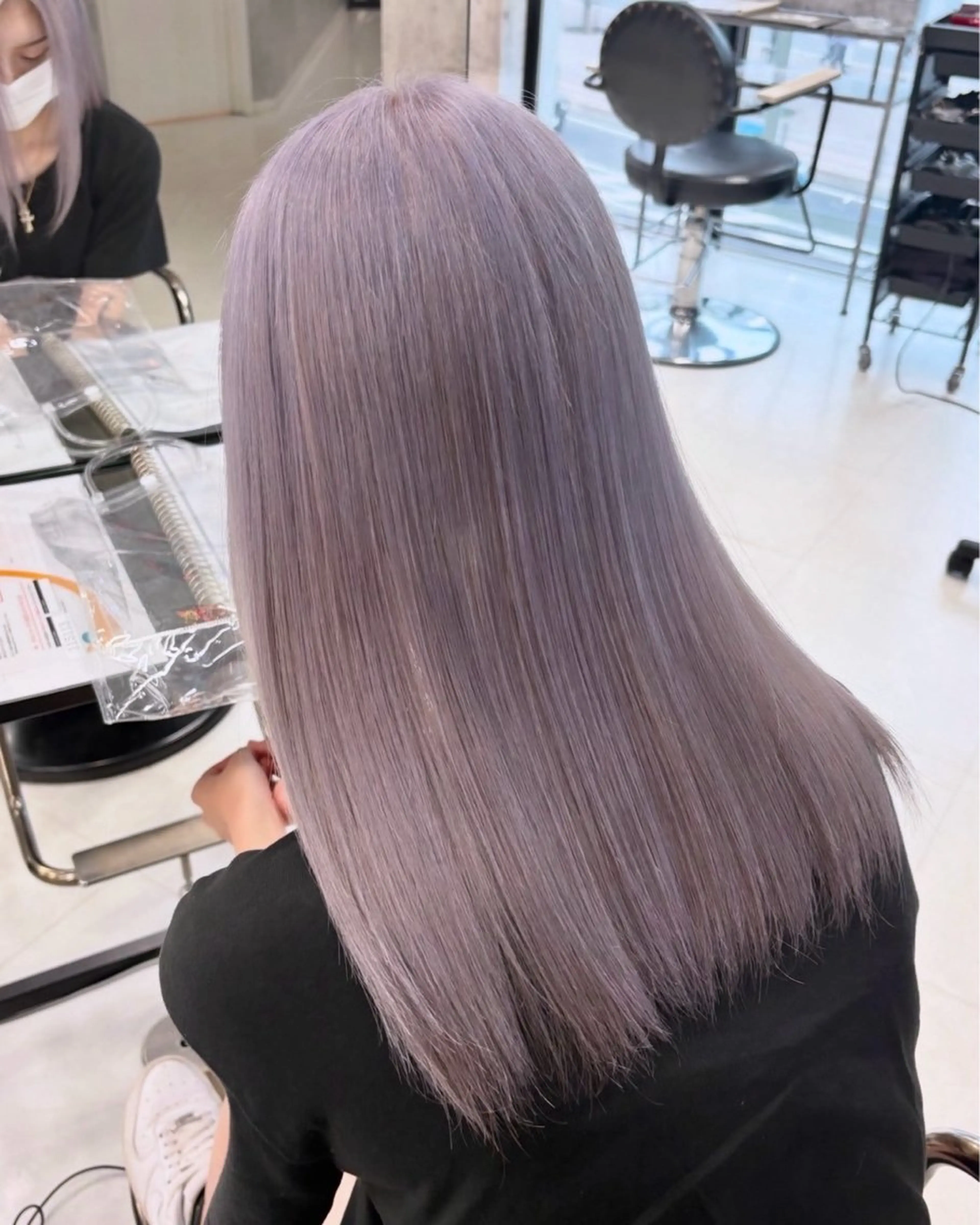 ロング カラー パーマ ヘアアレンジ メンズ キッズ ヘアカラー トリートメント レイヤー×ハイトーン / mihana🪐のヘアスタイル