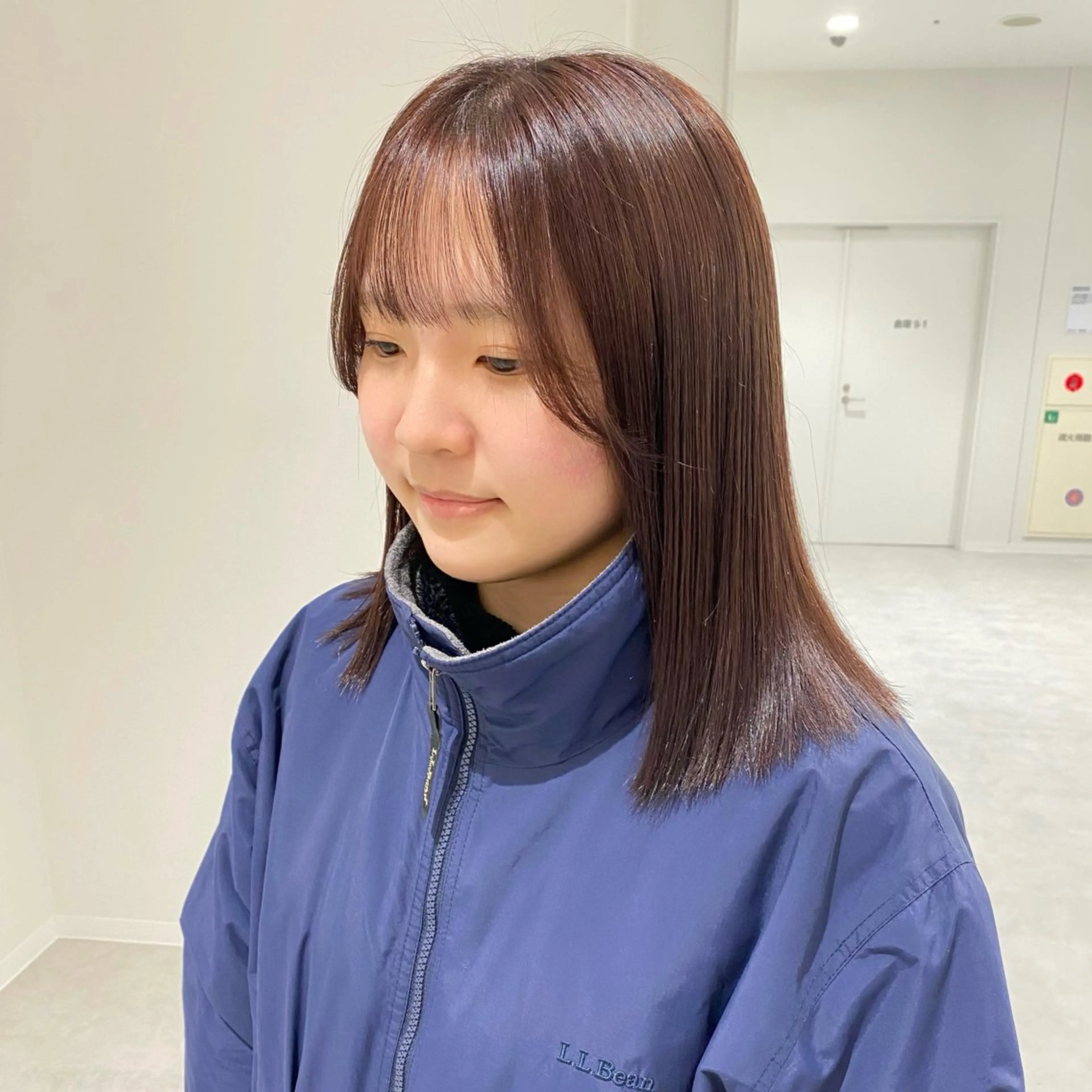 ミディアム カラー ブラウンカラー ピンクカラー ピンクブラウン ヘアカラー トリートメント ベージュ/アレンジ /横浜/杉本千夏のヘアスタイル