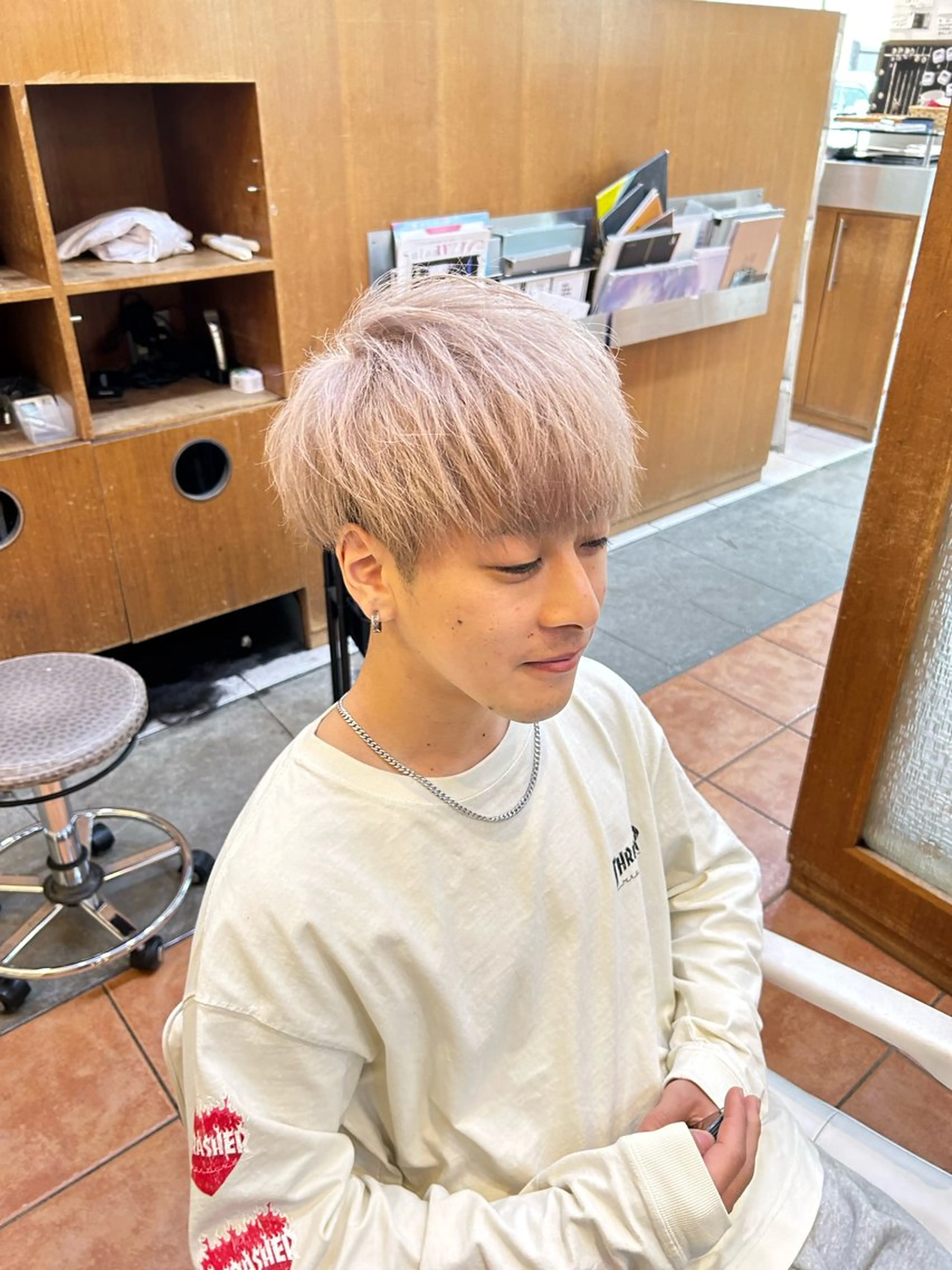 カラー メンズ カット パーマ 相模大野メンズ パーマ　仁翔のヘアスタイル