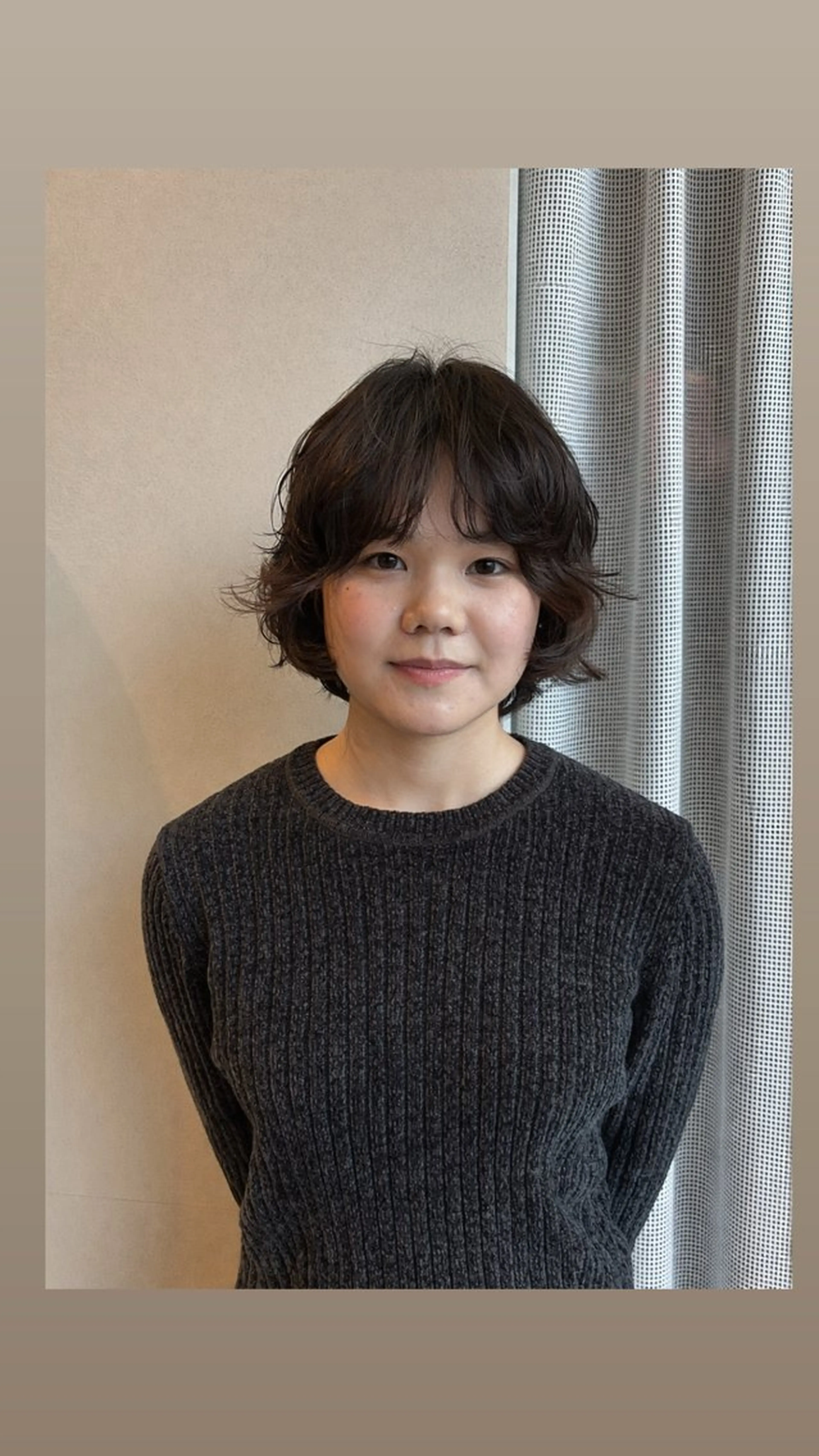 ショート パーマ 岡田 祐樹のヘアスタイル