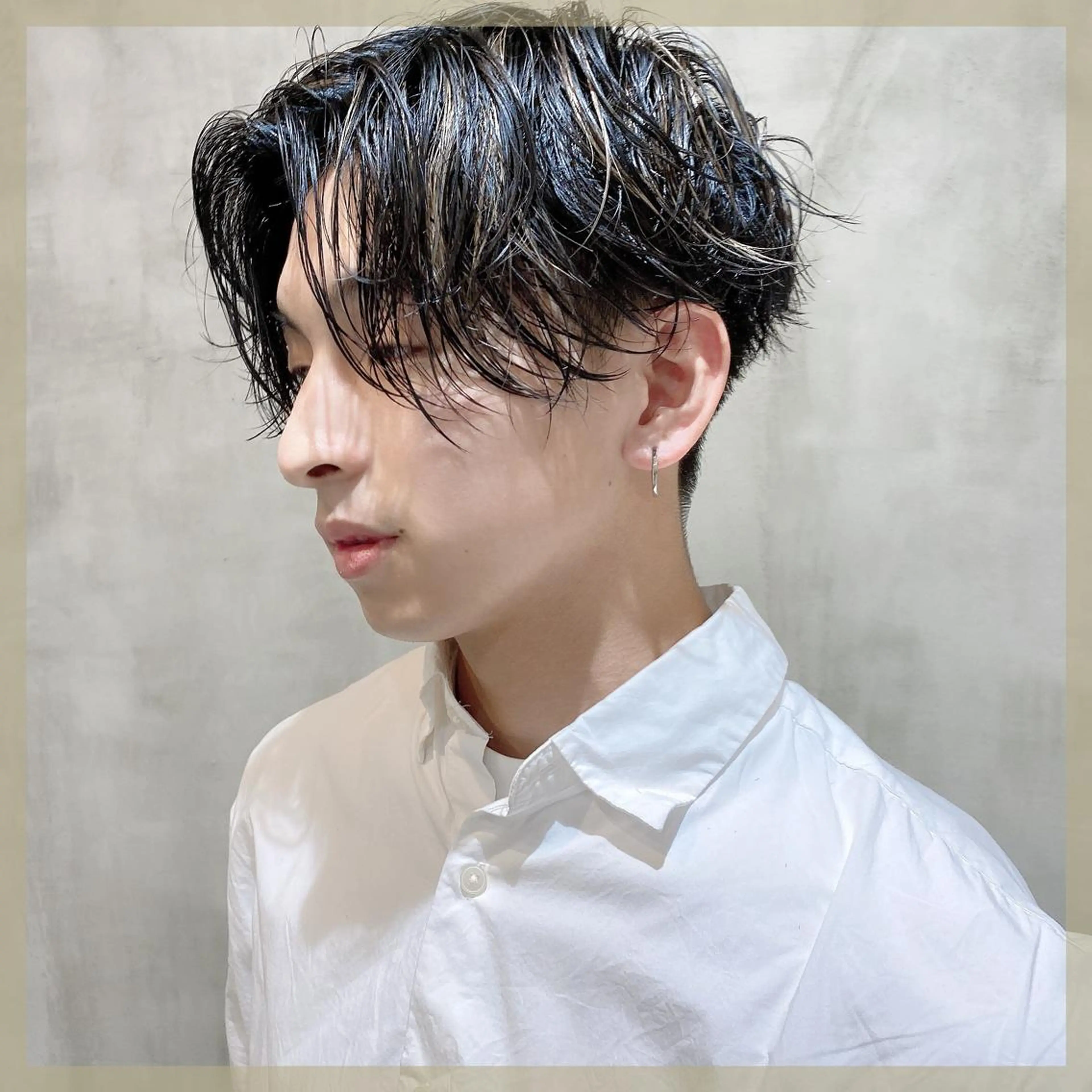 ショート カラー メンズ カット パーマ ill副店長 立和田純也のヘアスタイル