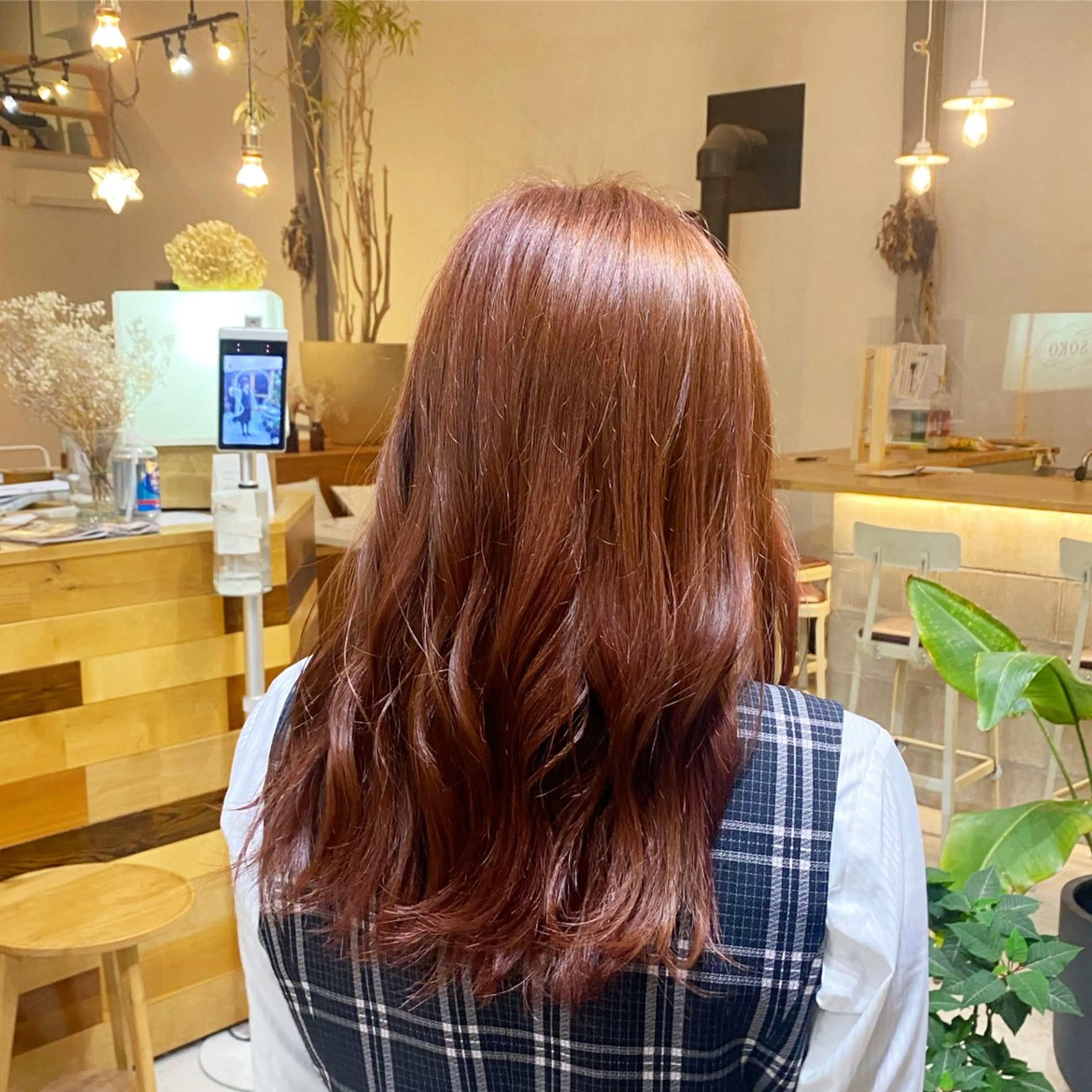 ロング カラー ピンクカラー カット ヘアカラー 大西 未来のヘアスタイル