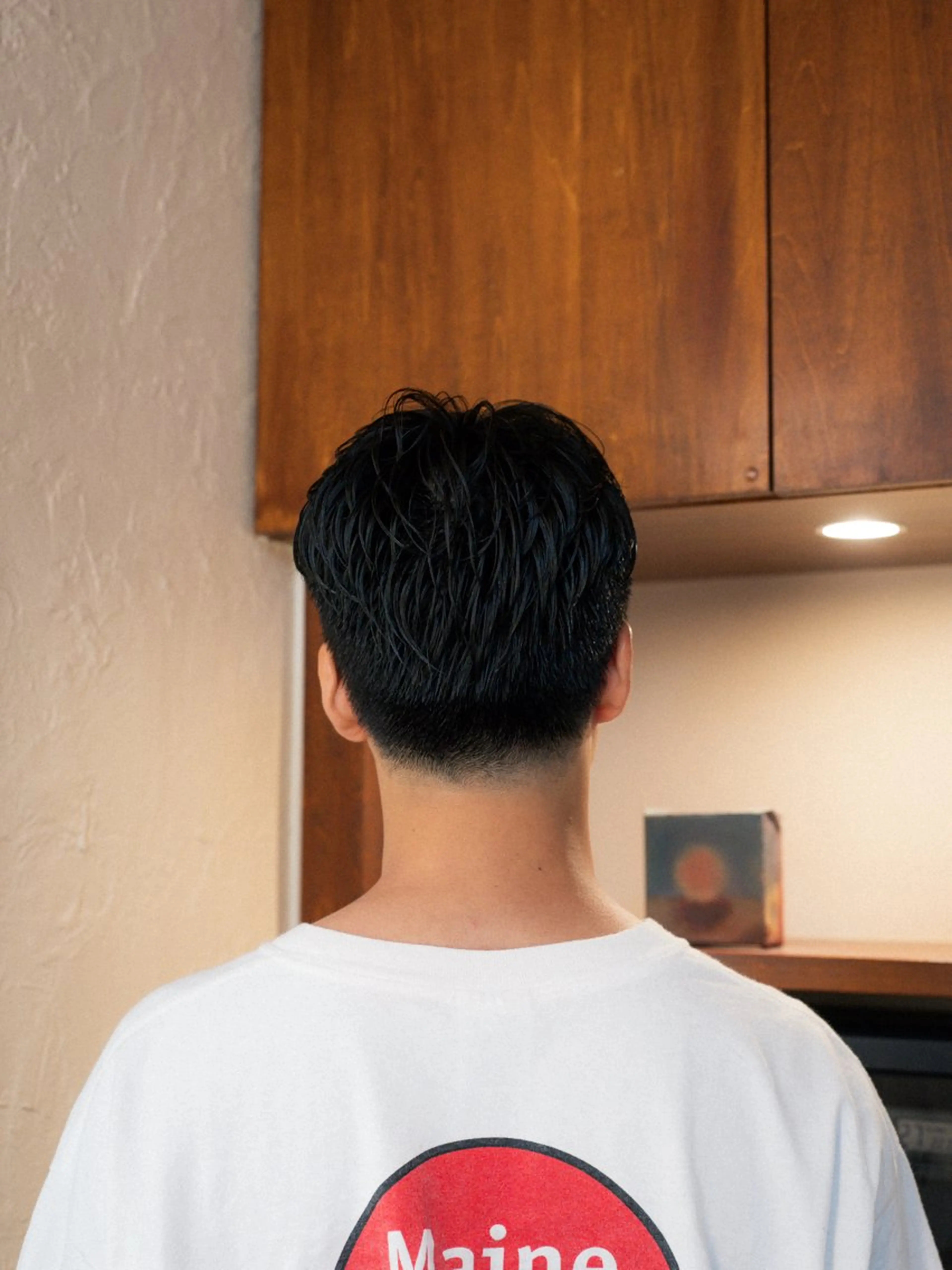 ショート カラー パーマ メンズ センターパート メンズパーマ カット パーマ 🔗メンズサロン🔗 Kieのヘアスタイル