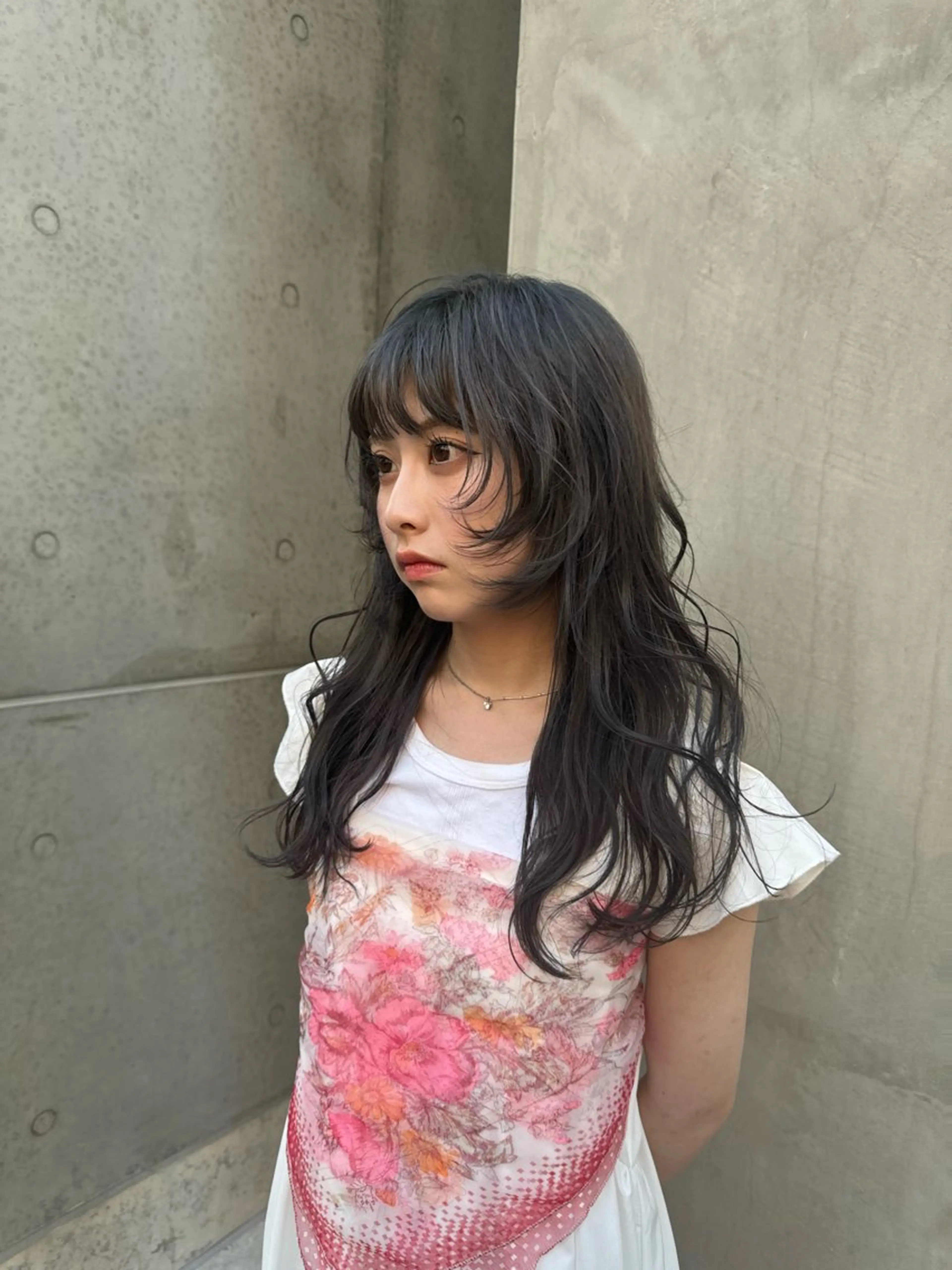 ロング ヘアカラー 森田遥奈/透明感カラ ー/似合わせカットのヘアスタイル