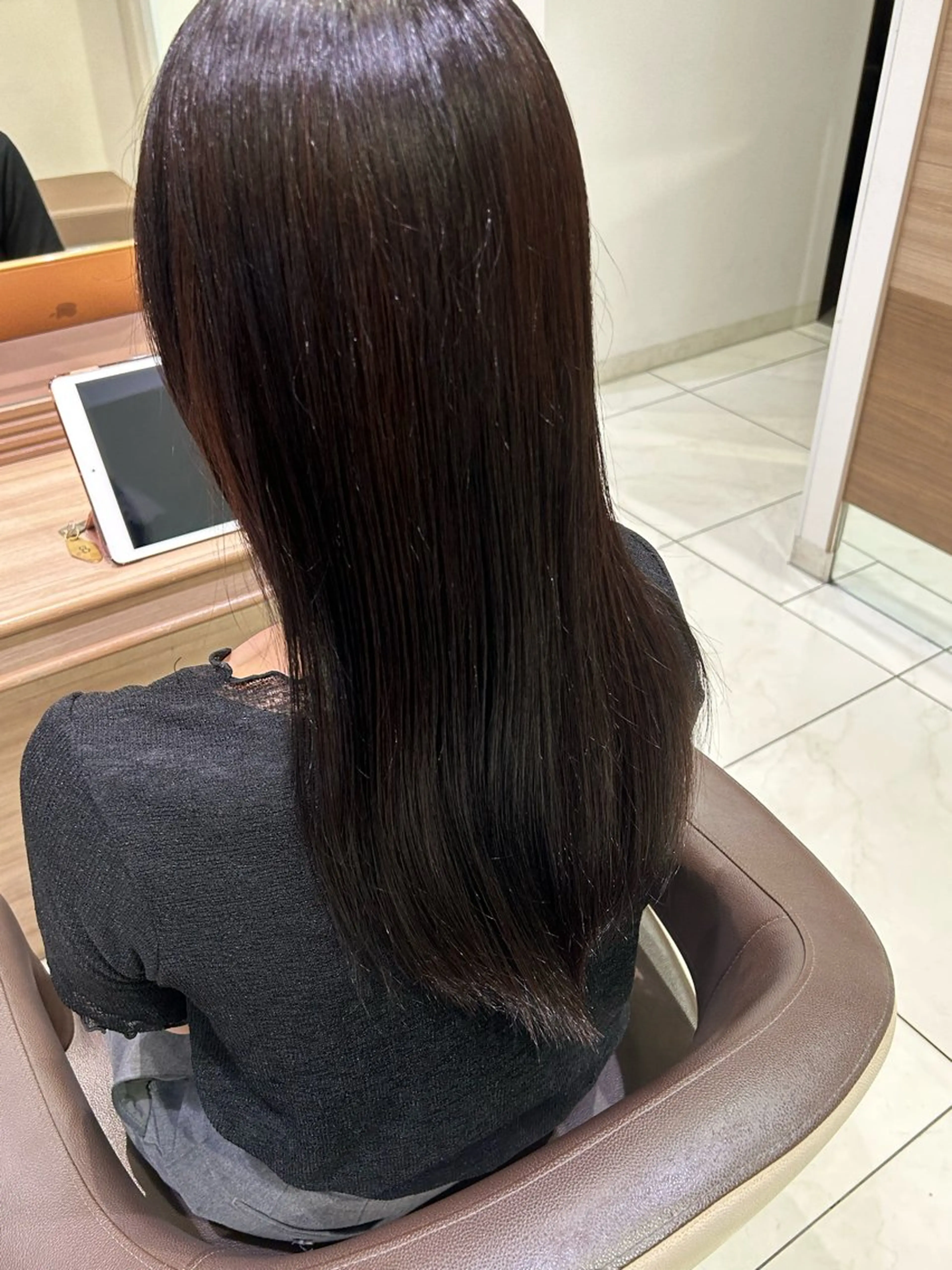 ロング 韓国 ブリーチ無し Wカラー💗夢果💗のヘアスタイル