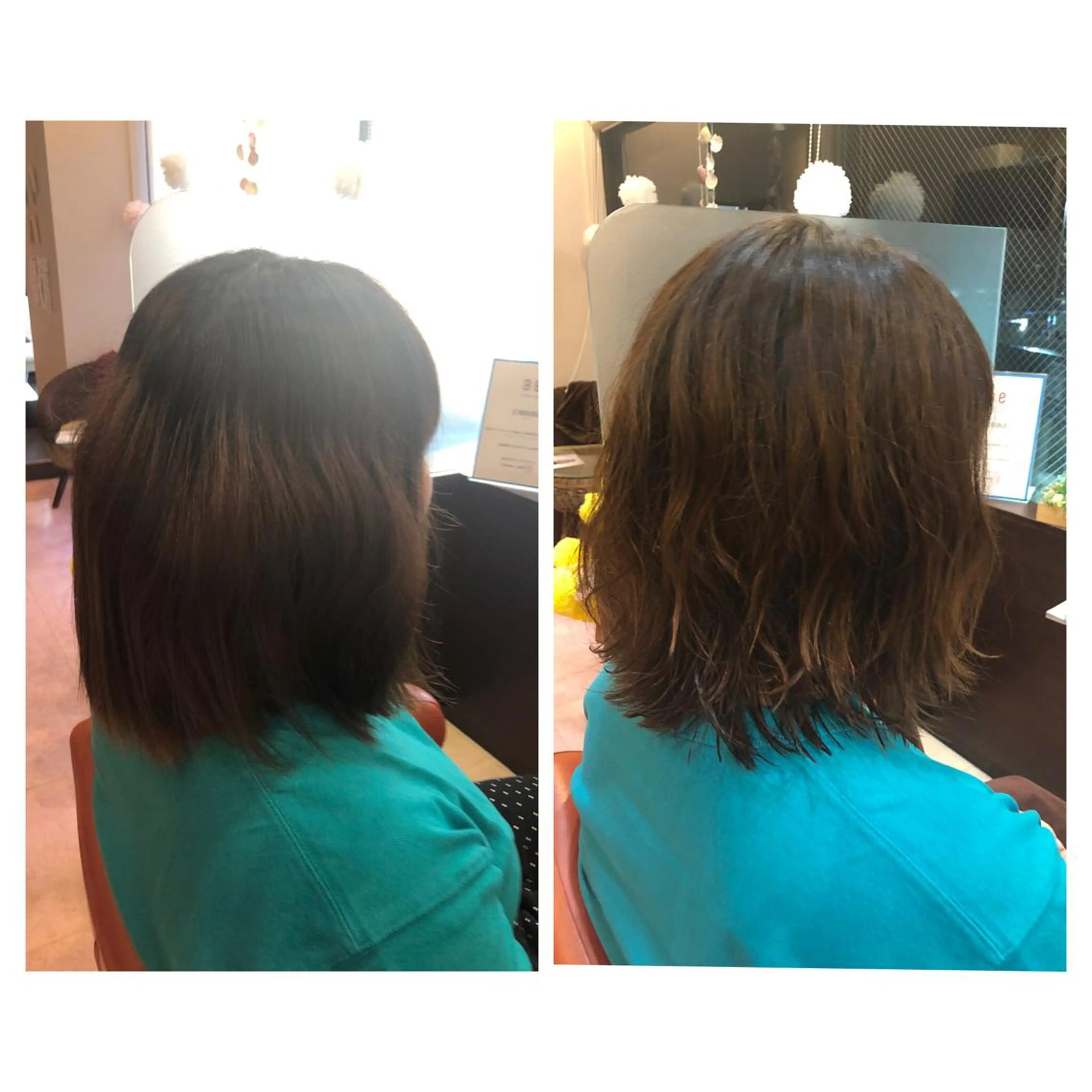 ミディアム レイヤーカット 外ハネヘア ウルフカット パーマ やまぐち まりんのヘアスタイル