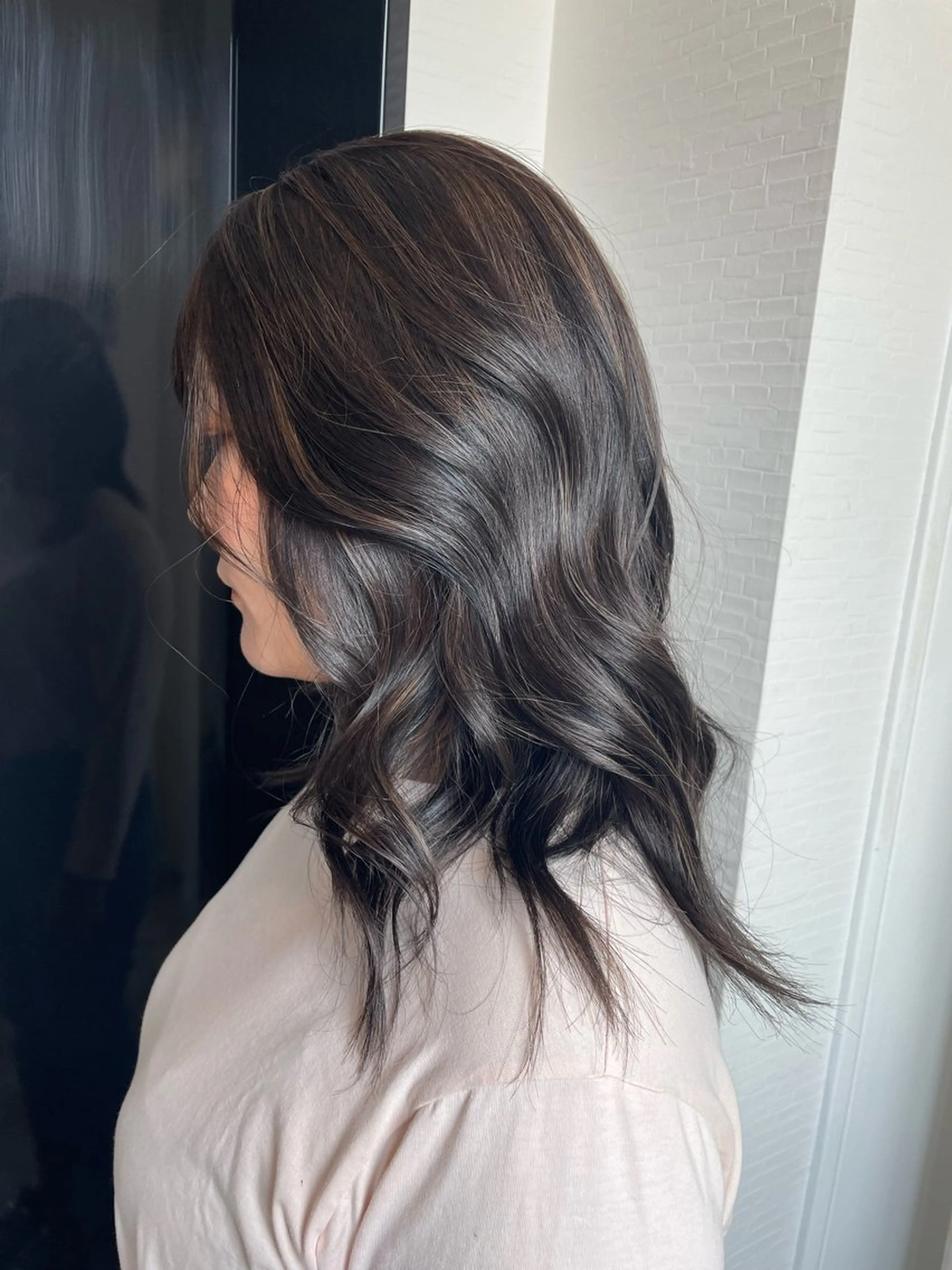 ロング カラー グレージュ ハイライトカラー ハイライト カット ヘアカラー トリートメント YUI/ ブリーチカラー🌷のヘアスタイル