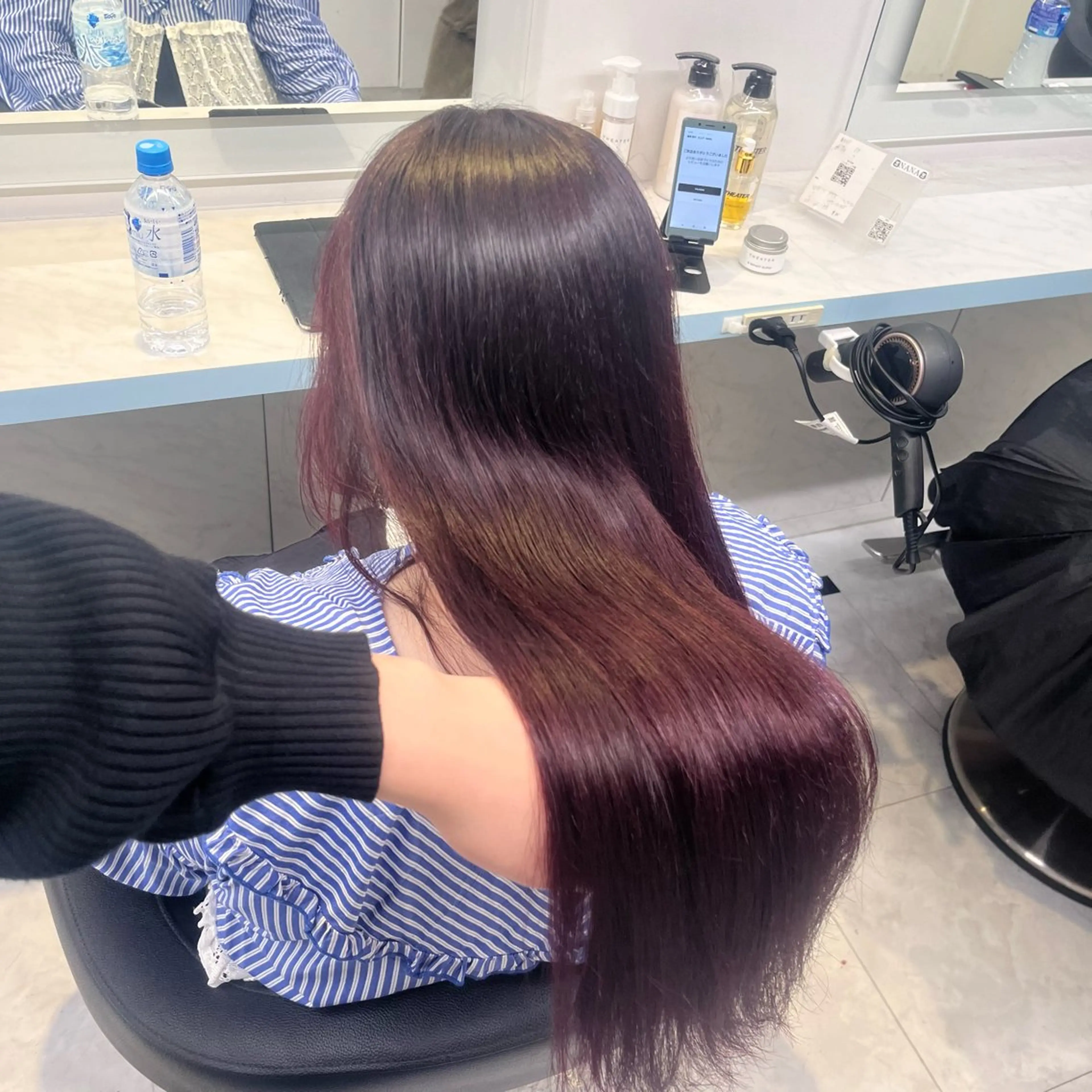 ロング カット ヘアカラー トリートメント ヘアセット NANA💓韓国ヘア /レイヤー/暖色💓のヘアスタイル