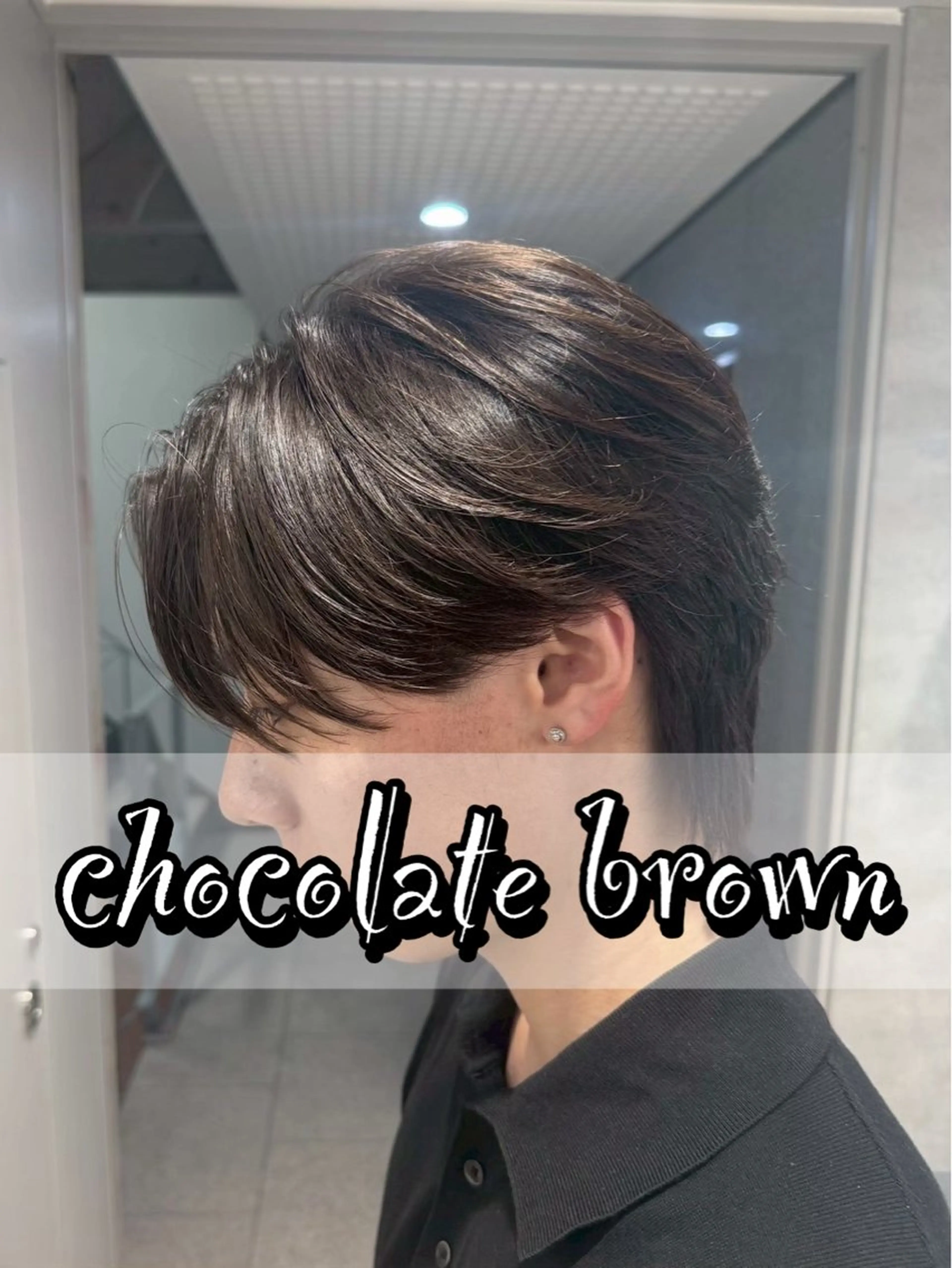 ショート カラー メンズ ブラウンカラー ヘアカラー トリートメント 暖色カラー/透明感 カラー/HINATAのヘアスタイル