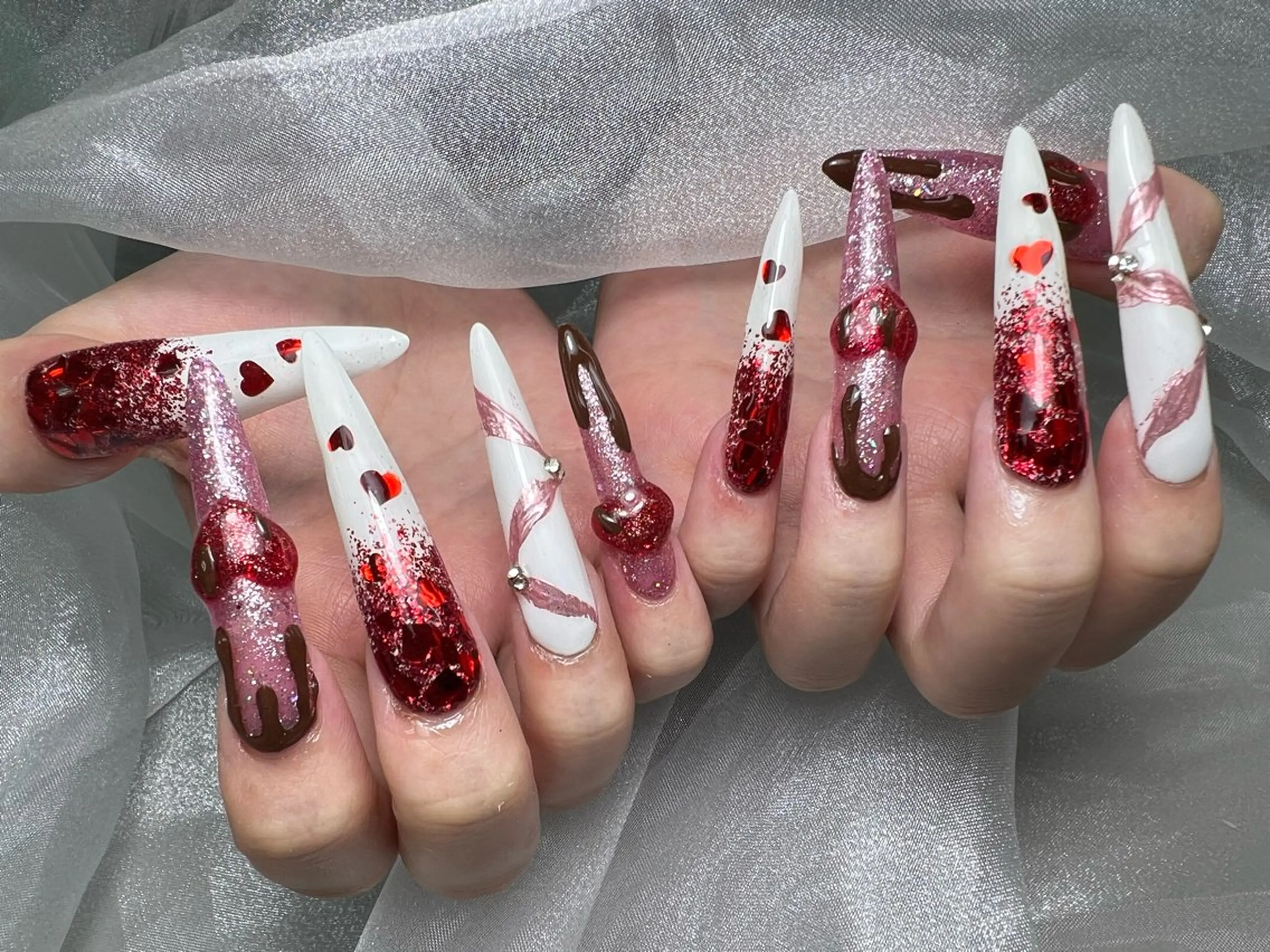 ネイル ハンドネイル Mana‪ ‪·͜· ❤︎‬のネイルデザイン