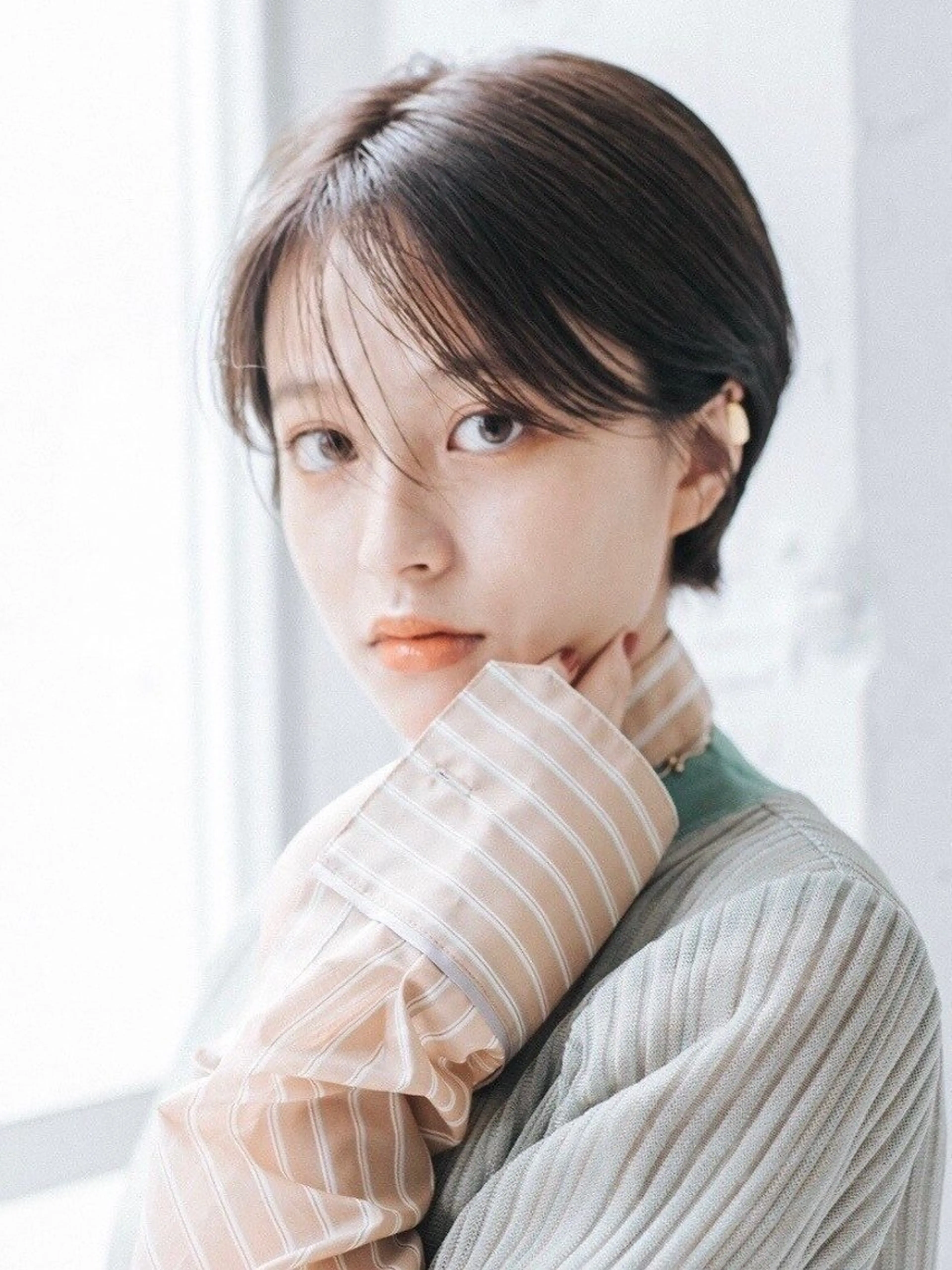 ショート カット 縮毛矯正 池袋/小顔レイヤー/ 顔まわり/taigaのヘアスタイル