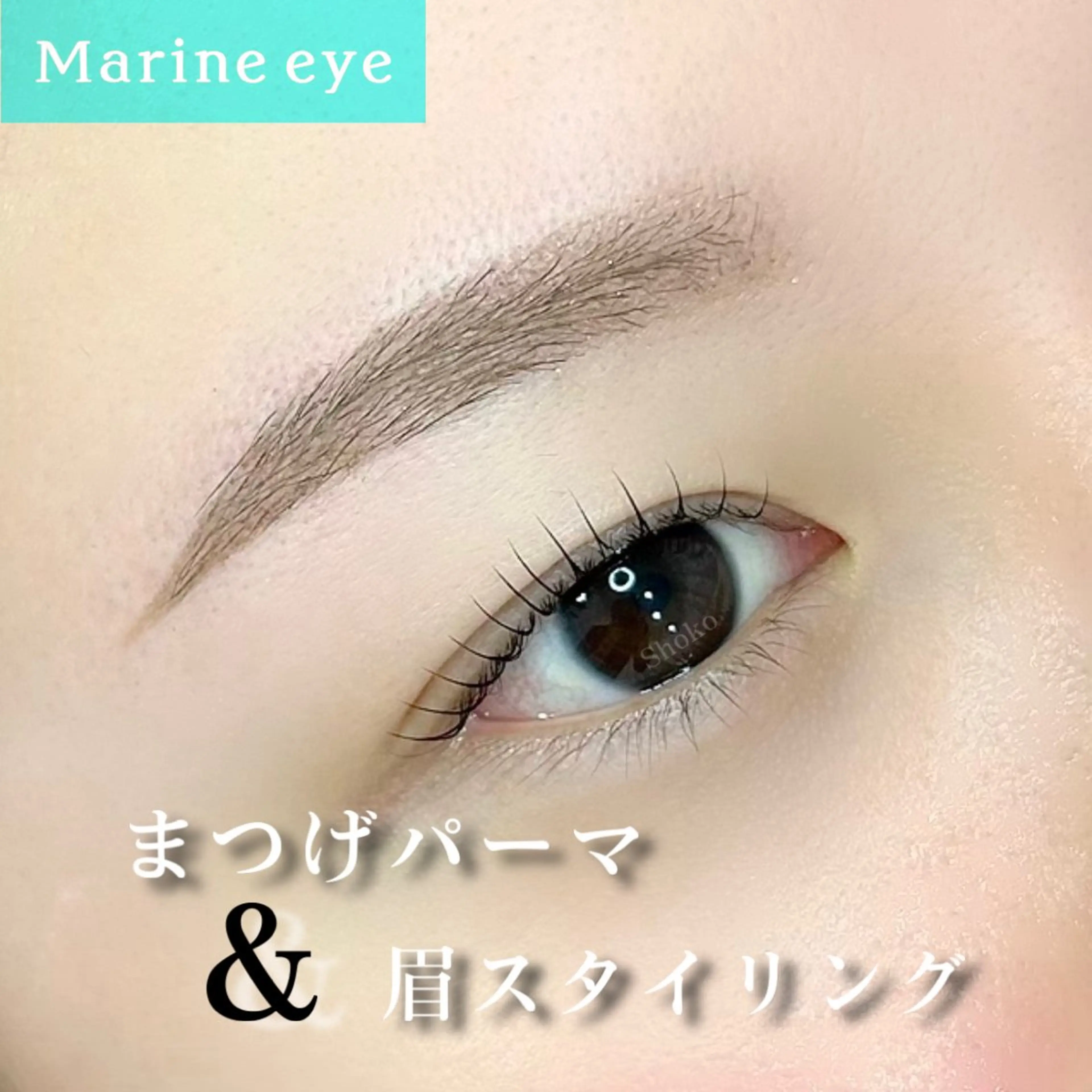 アイブロウ ハリウッドブロウリフト Marine eyeのマツエク・マツパデザイン