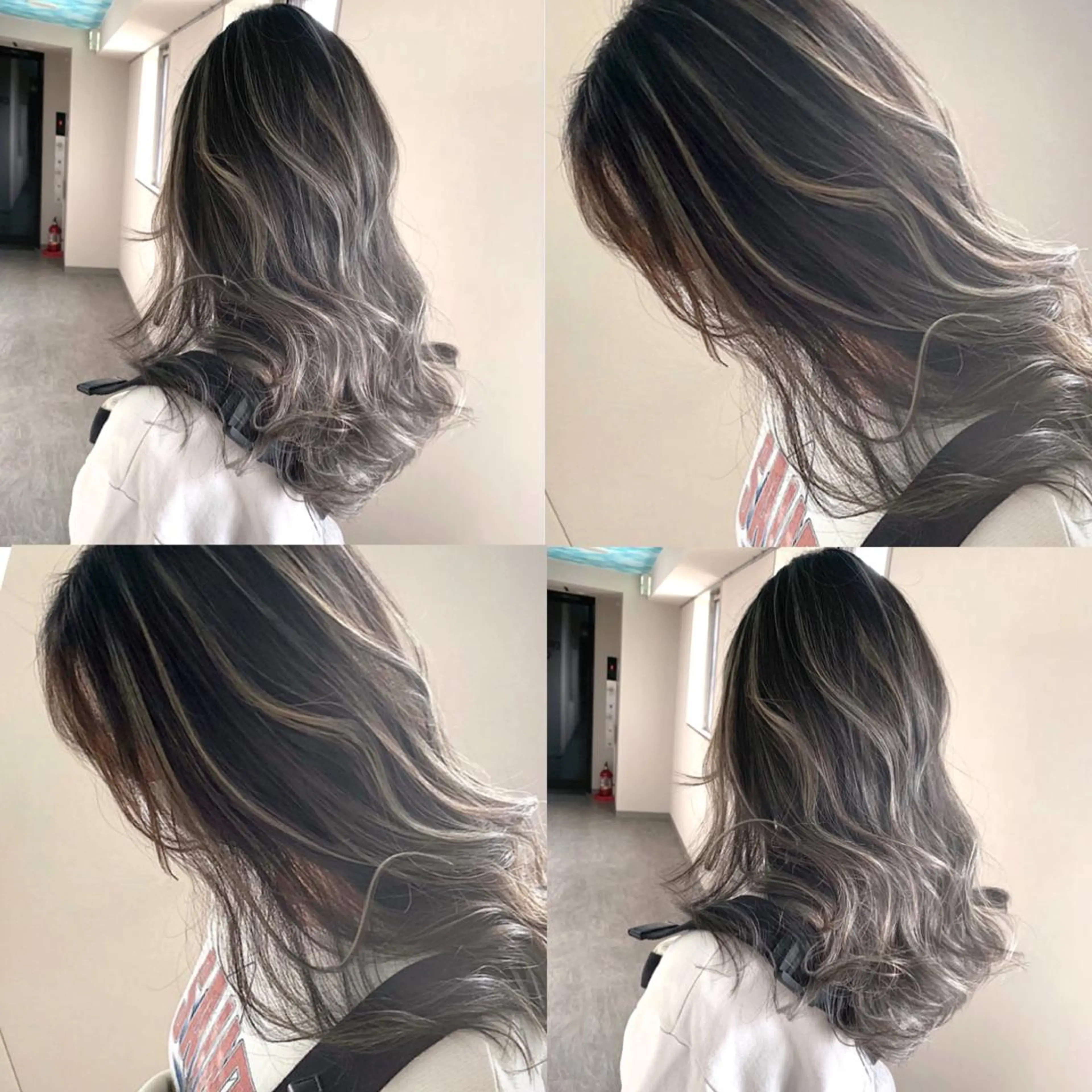 ロング カラー ハイライトカラー ハイライト ヘアカラー 松井那津子 /ハイライトブリーチのヘアスタイル