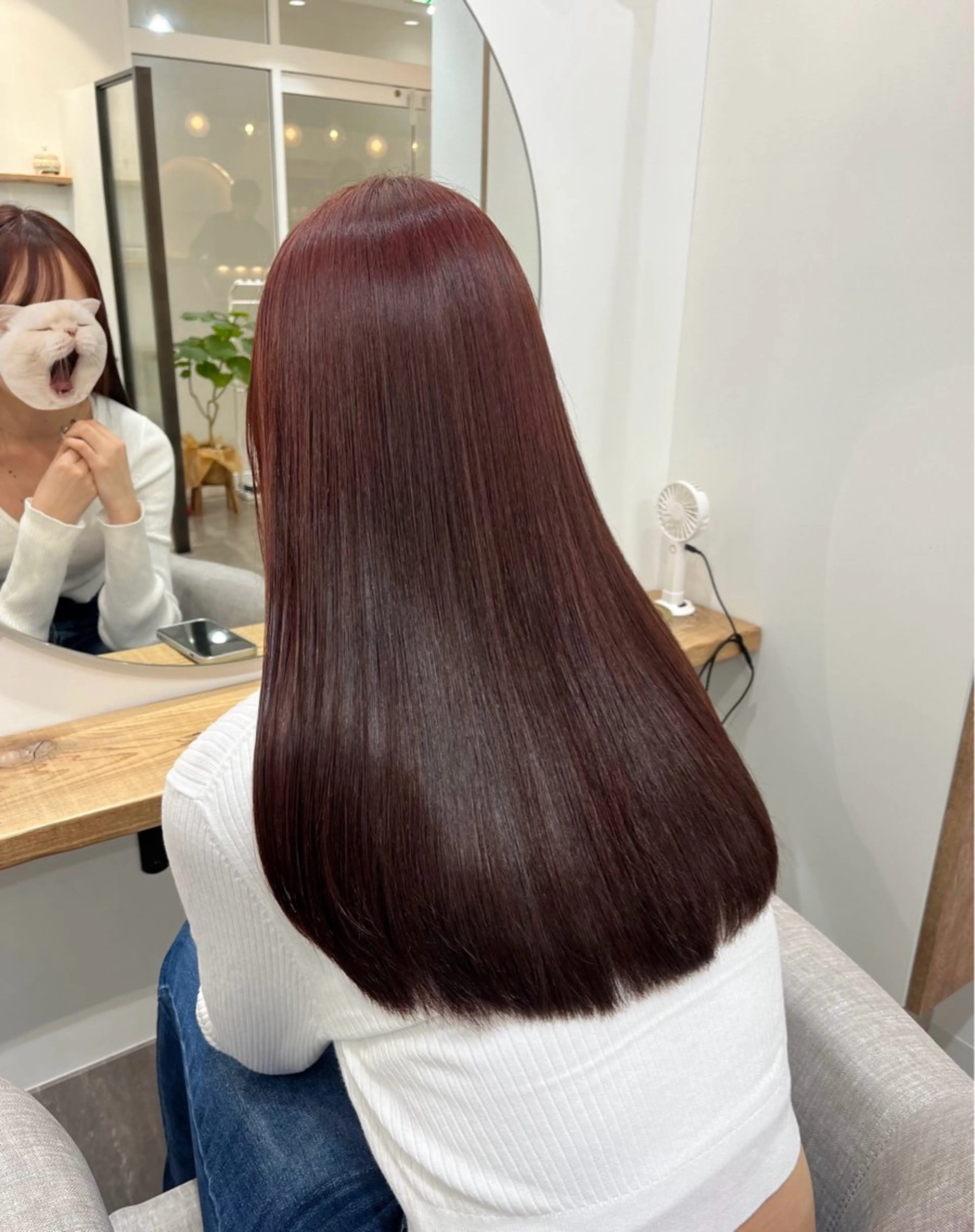 ロング カラー ブリーチ ダブルカラー ブリーチなしカラー レッドカラー Moe モエの眉毛・アイブロウイメージ