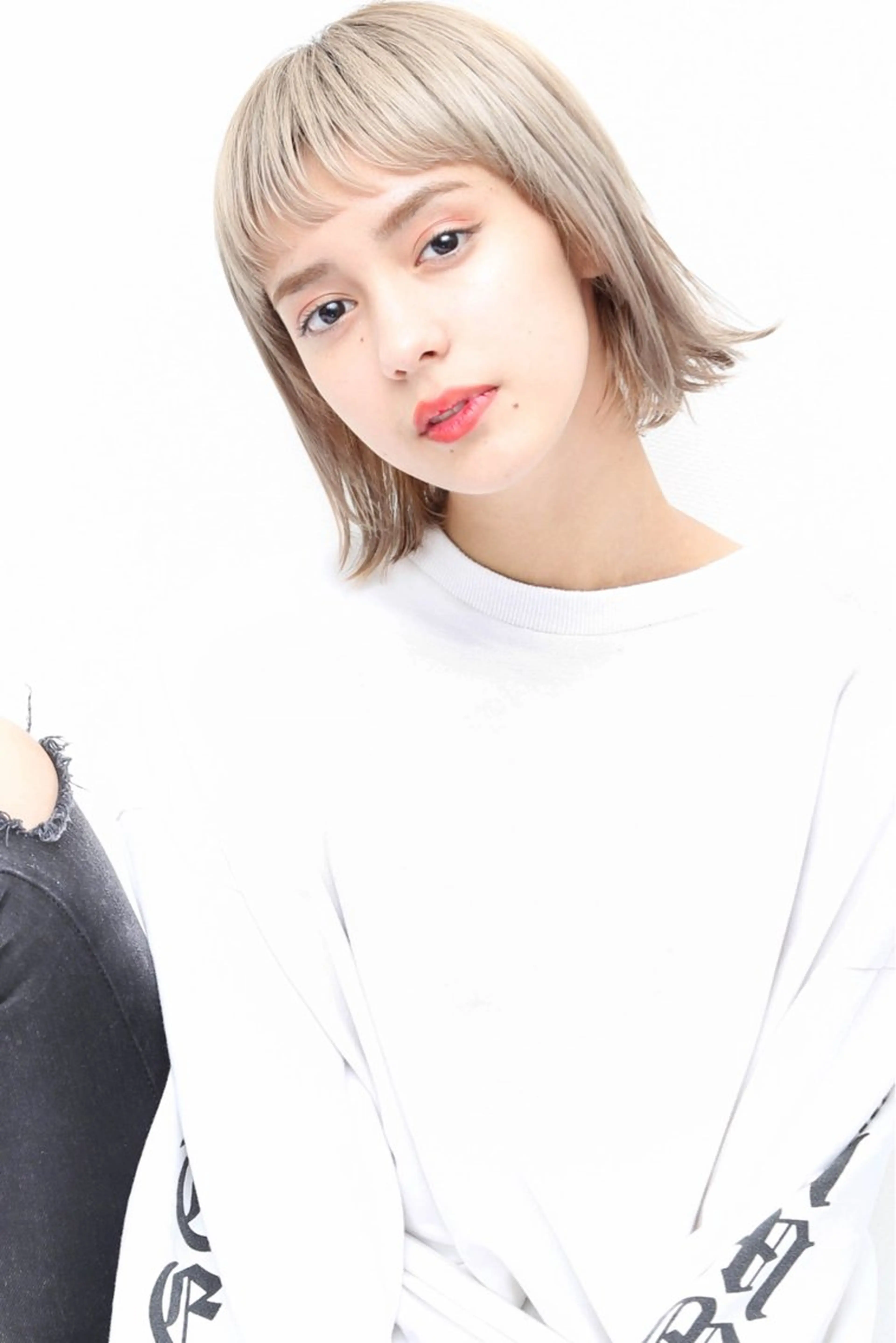 ミディアム カラー ヘアカラー トリートメント 津村 優明のヘアスタイル